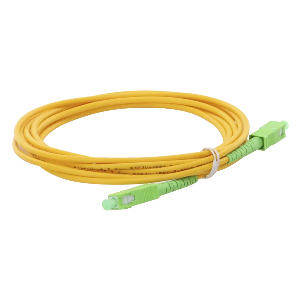 Jumper de Fibra Óptica Monomodo SC/APC-SC/APC Simplex de 2 Metros (6.56 Pies) 3mm
