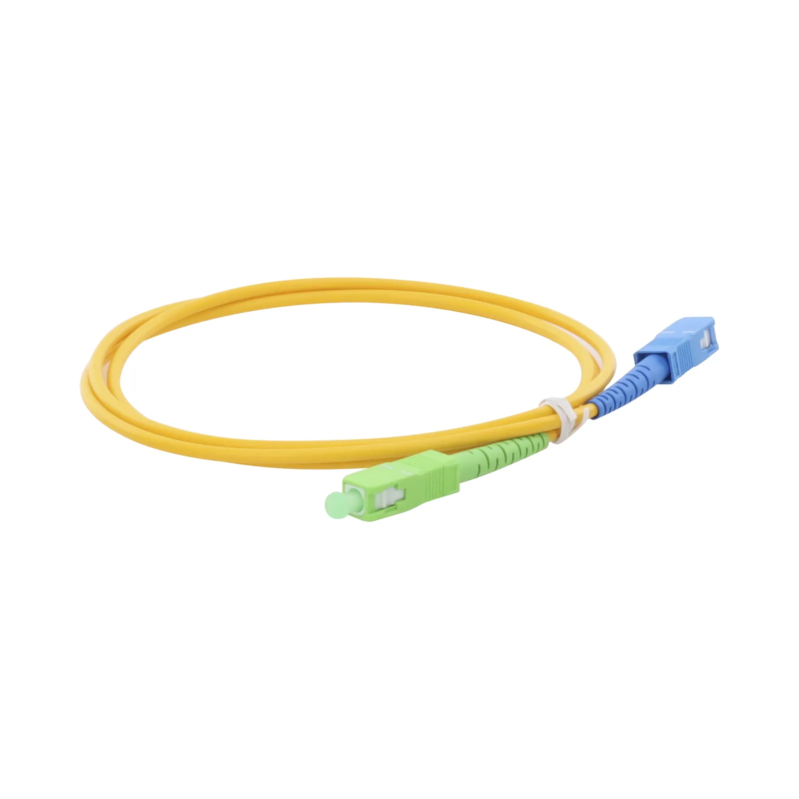 Jumper de Fibra Óptica Monomodo SC/APC-SC/UPC Simplex de 1 Metro (3.28 Pies), 3mm