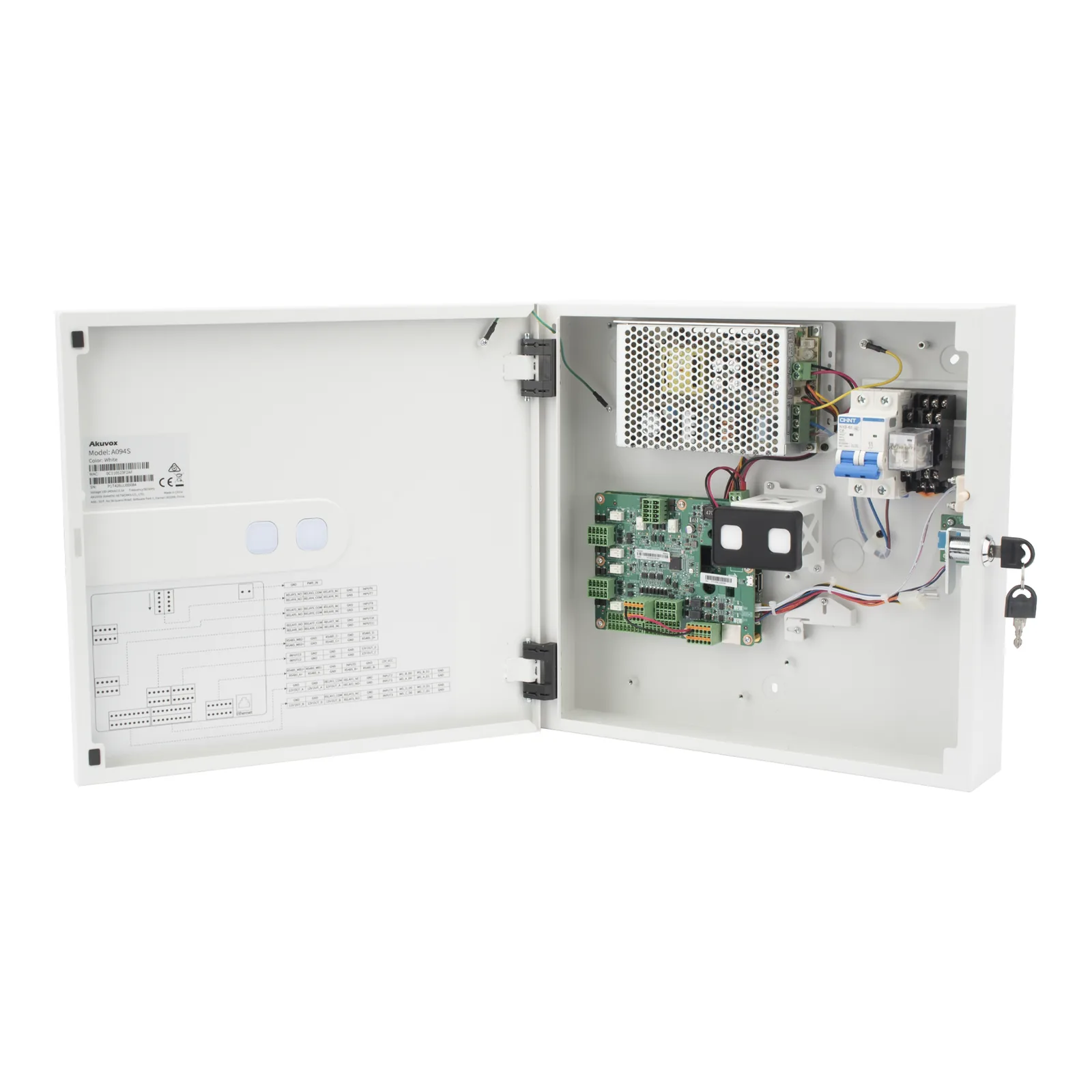 Controlador de Acceso para 4 puertas / Administrable 100 % en la Nube / Compatible con Teclado Wiegand de Terceros / PIN para visitas desde la APP / Capacidad de batería de respaldo / Función de Anti-Passback / 50,000 Tarjetas