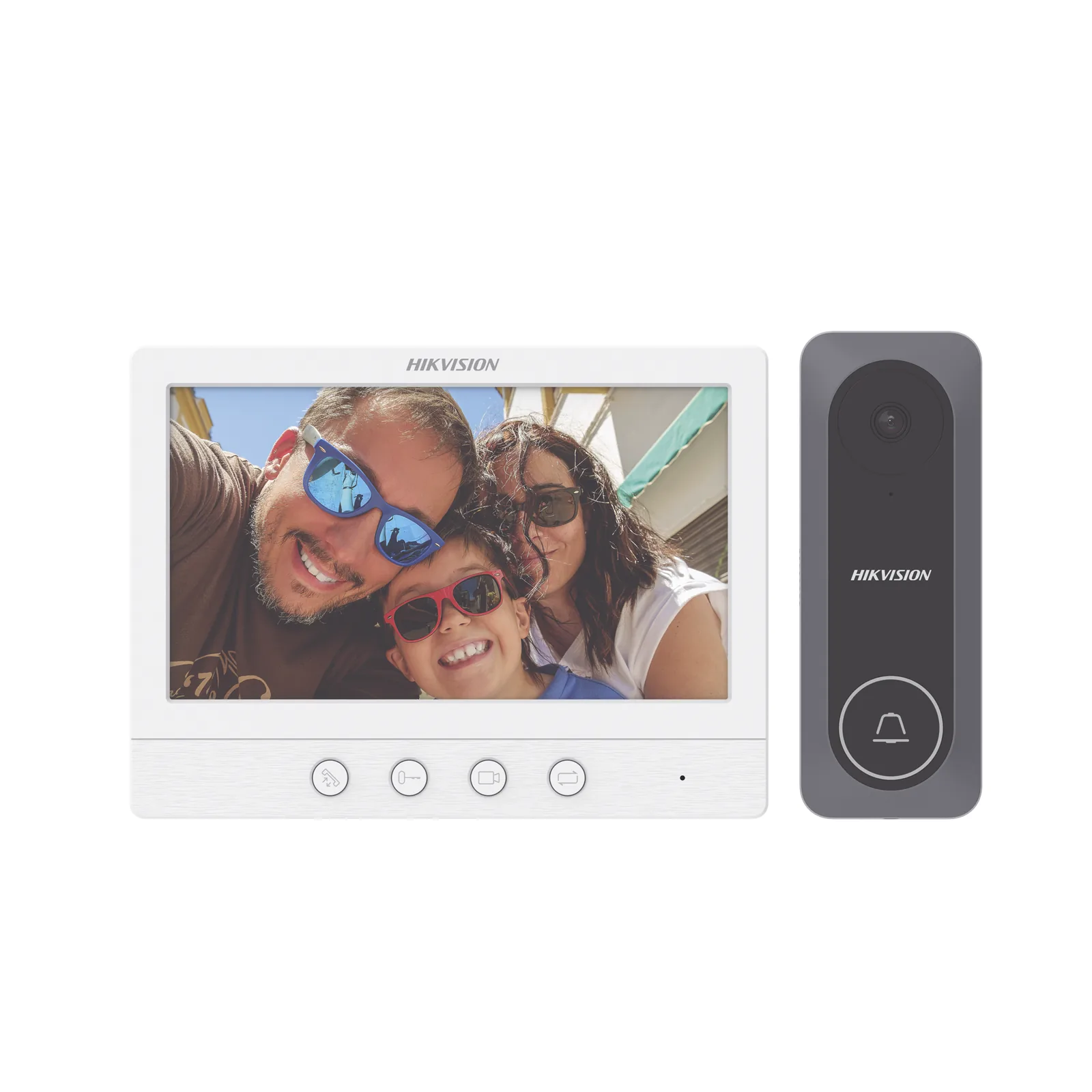 Kit de Videoportero TurboHD con Pantalla LCD a Color de 7" / Frente de Calle para Exterior de Policarbonato / 720p (1 Megapíxel )130° de Visión (Gran Angular)
