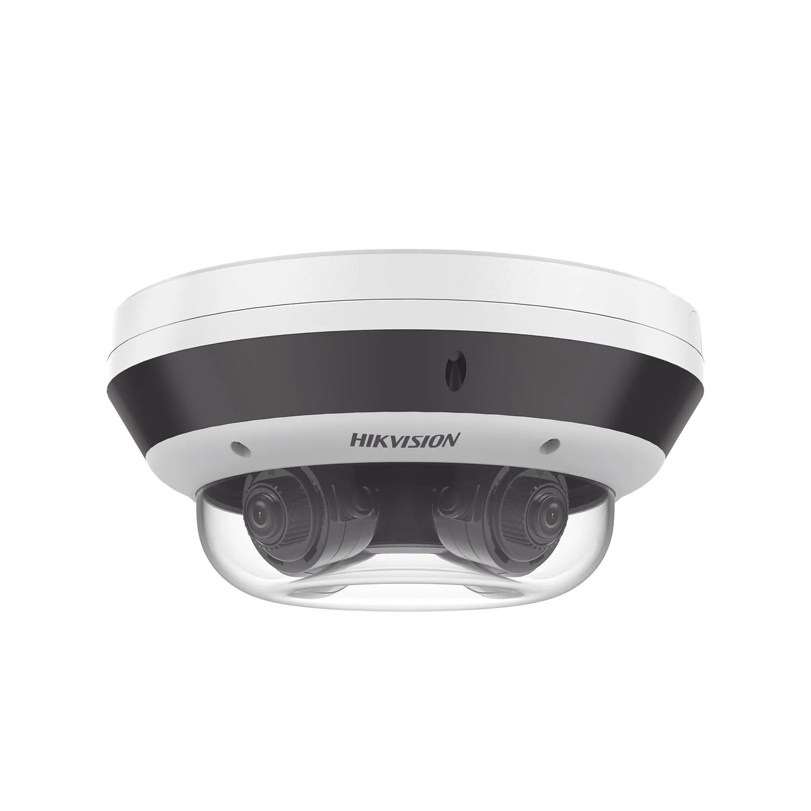 PanoVu Series / Vista Panorámica 360º / 4 Lentes Mot. 2.8 a 8 mm (4 Megapixel por Lente) / 16 Megapixel en Total / WDR 120 dB / DARKFIGHTER / Exterior IP67 / IK10 / PoE+ / 30 mts IR / Micro SD