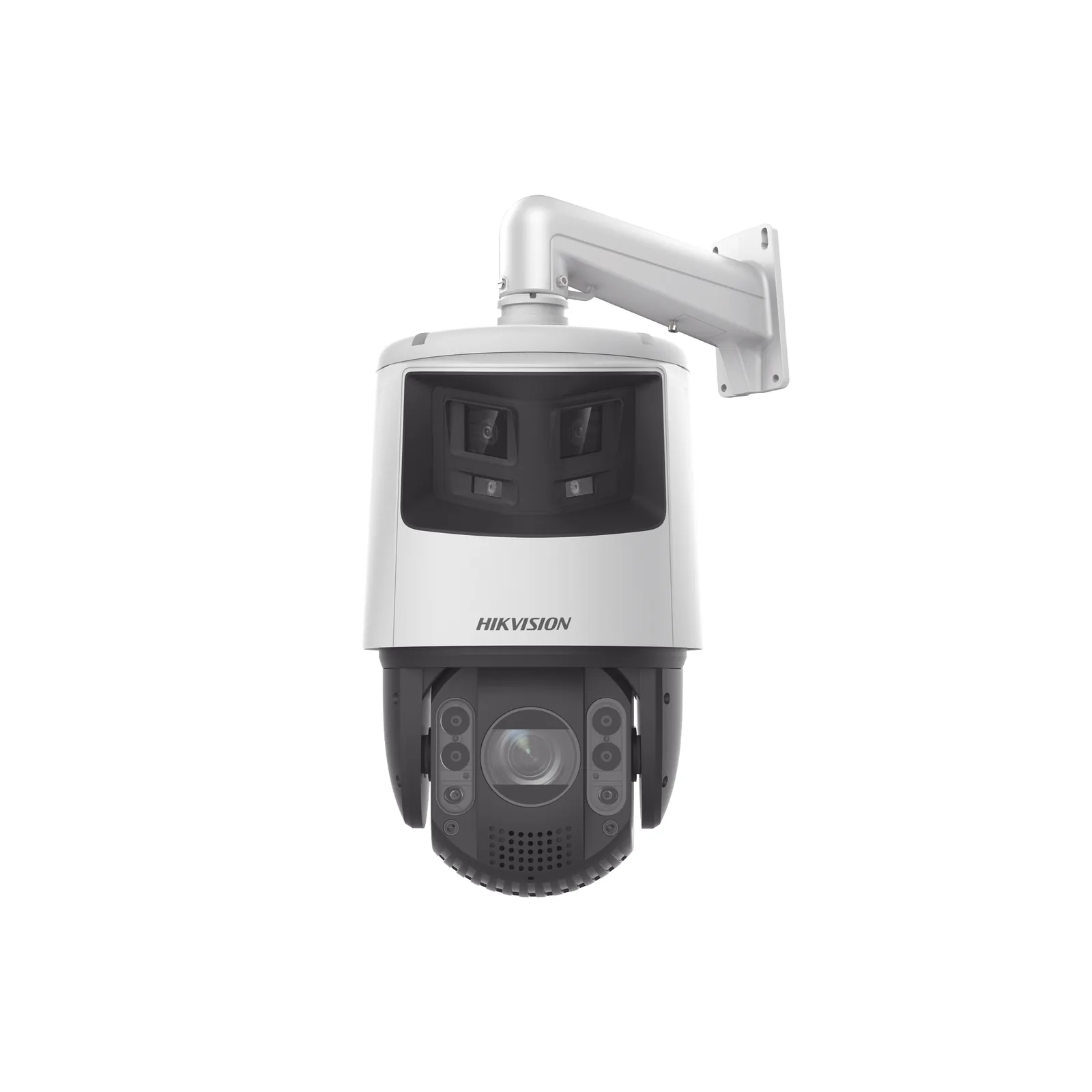 [TandemVu] PTZ IP 4 Megapíxel con Cámara Panorámica 6 Megapíxel / 32X Zoom / 200 mts IR / 30 mts Luz Blanca / ACUSENSE / IP66 / Alerta Audible y Luz Estroboscópica / Autoseguimiento / Hi-PoE / Alarmas I/O / Ultra Baja Il