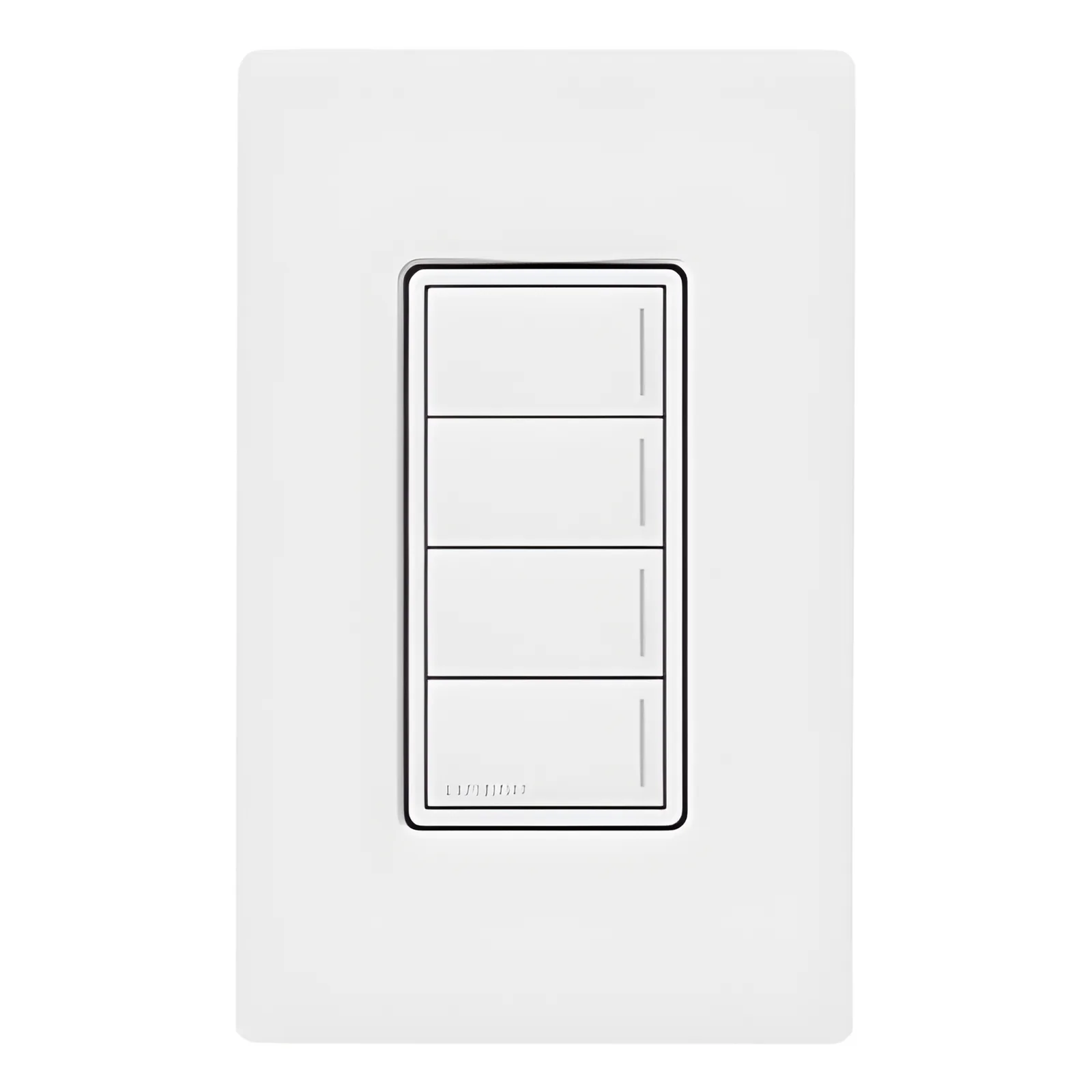 Botonera de pared Sunnata con 4 botones de escena, retroiluminada, blanco, para RadioRA 3