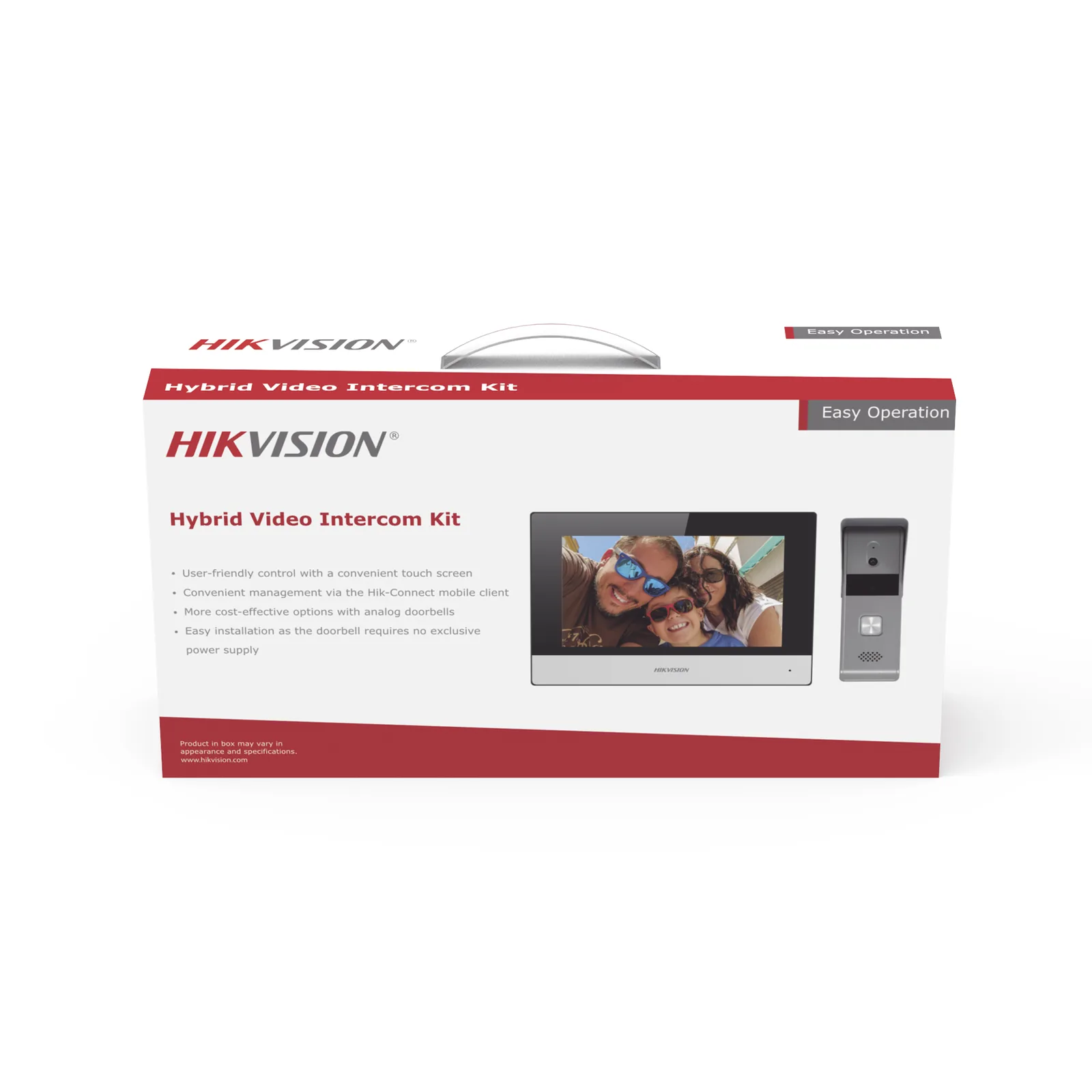 Kit de Videoportero Analógico de Metal / IP a 4 Hilos con Función de Llamada a App Hik-Connect / Monitor se Conecta a Internet por Cable o WiFi y por 4 Hilos al Frente de Calle IP65 / Expandible a Mas Equipos