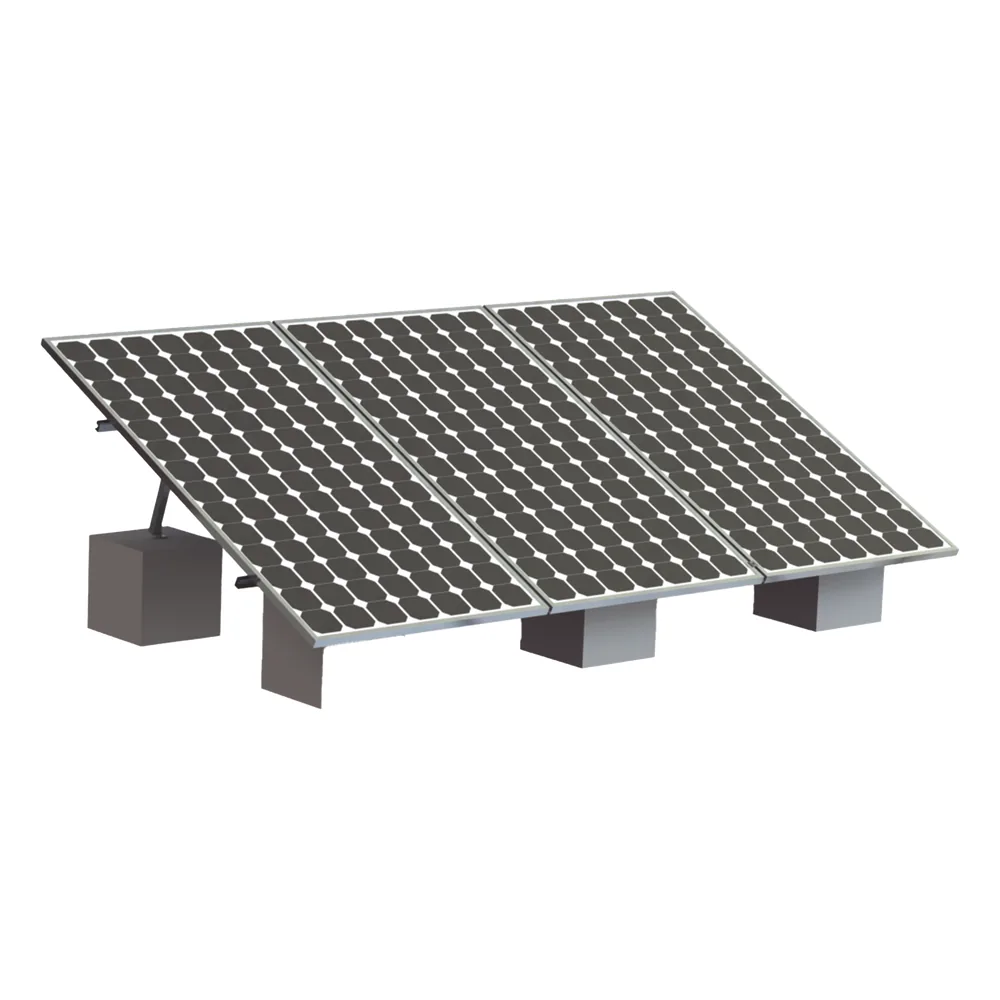 Montaje para 3 Panel Solar, Riel "8" de 4050mm para Módulos con Espesor de 35mm, Velocidad de Viento Máx. 136km/h (20° a 45°)