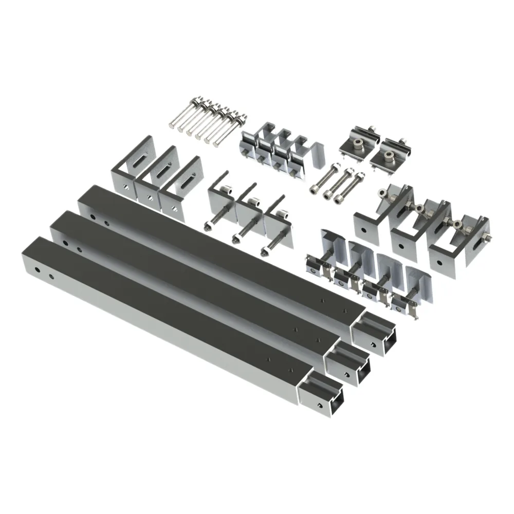 Caja de accesorios de aluminio anodizado para montaje VEKTOR8R3M , arreglo 1X4 para techo