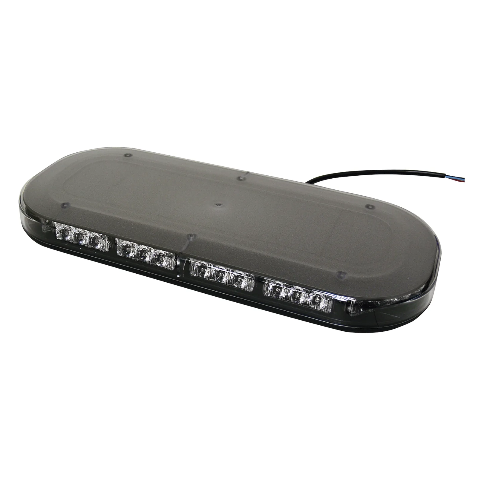 Mini Barra de Luces 42 LED, Ambar/Blanco, 15 Pulgadas, Montaje Fijo Con Tornillos, 12-24 Vcd, Lente transparente, SAE