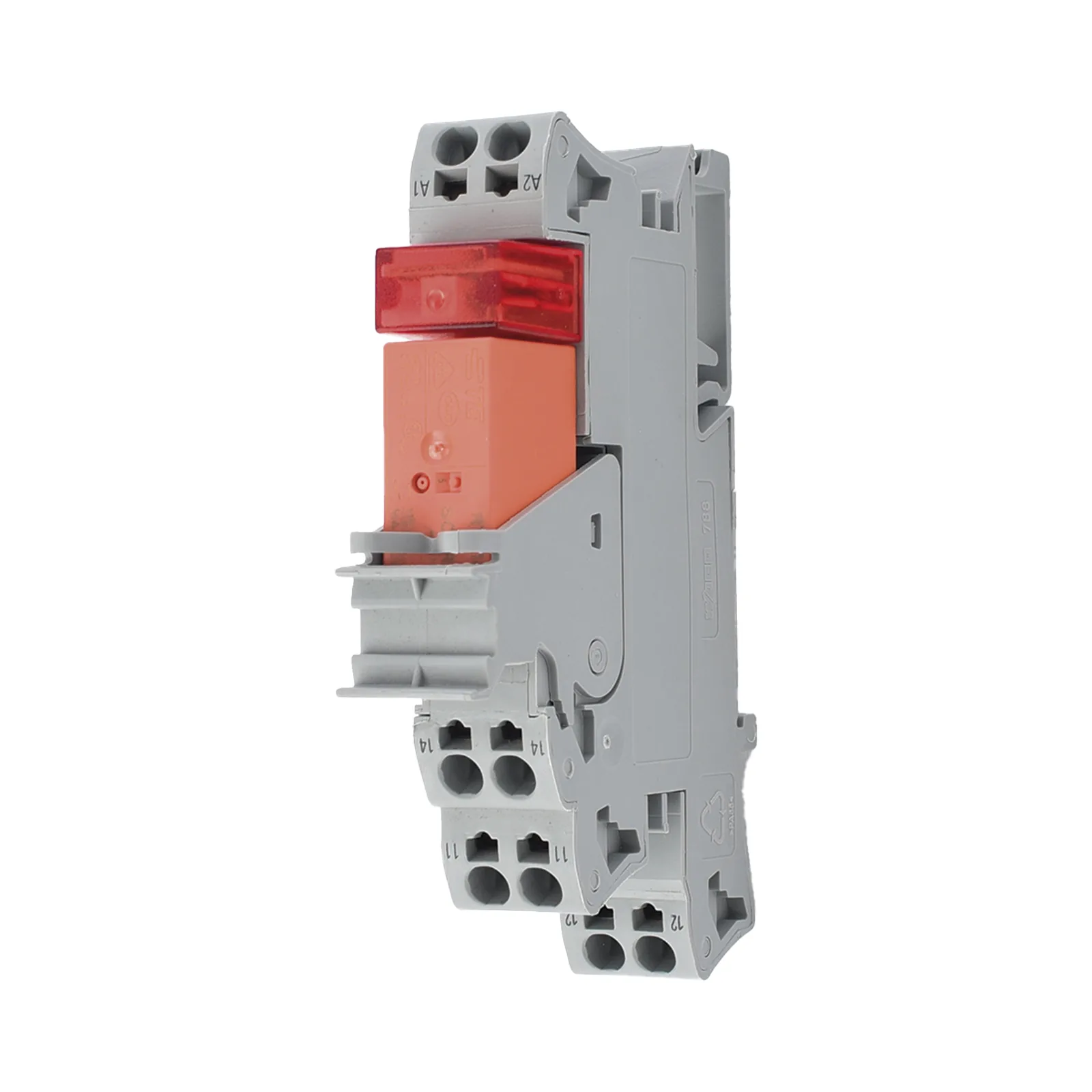 Módulo con Relé / 115V AC / 16A Permanente / 1 Inversor / LED Rojo / Push-in CAGE CLAMP® / Montaje Carril DIN / IP20