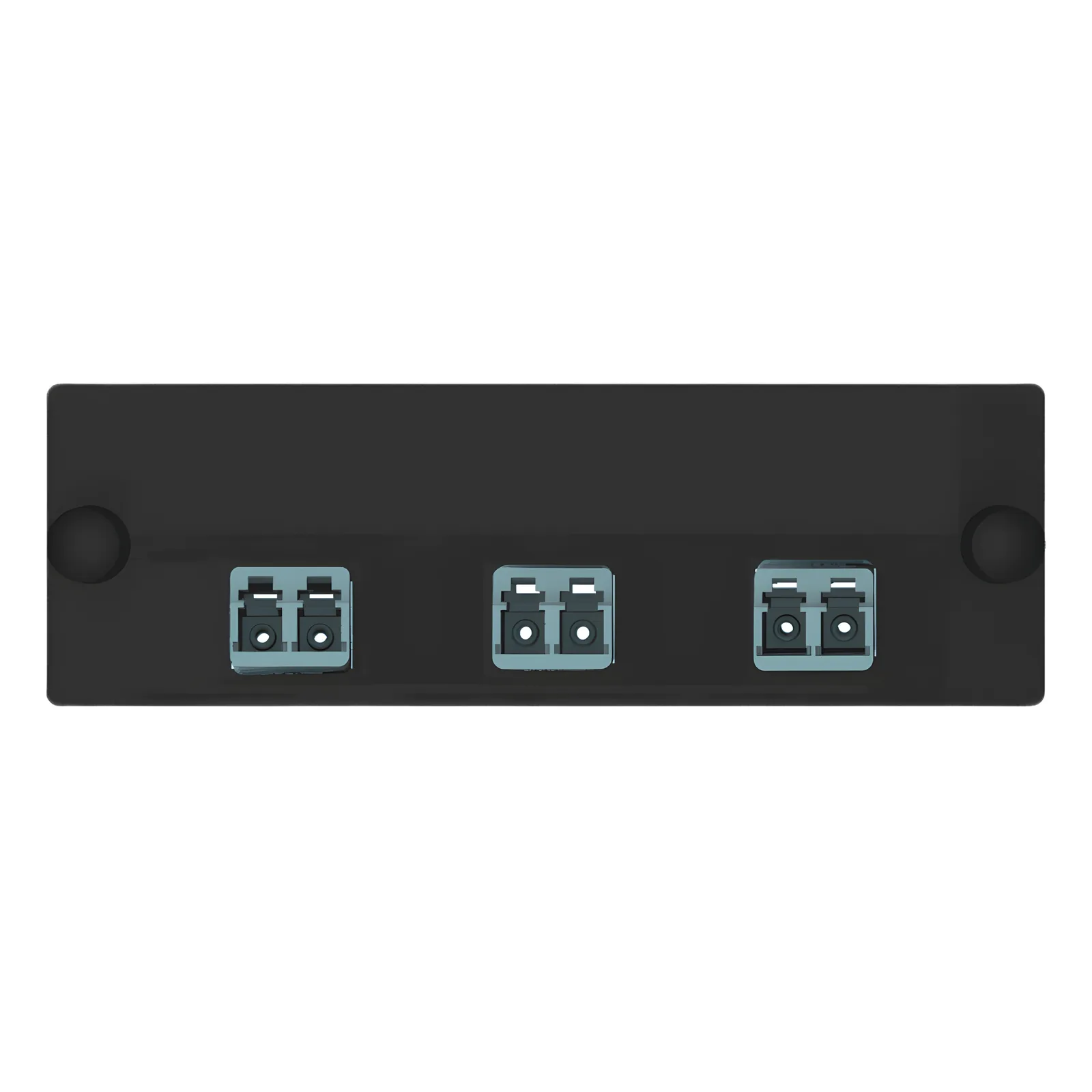 Placa Acopladora de Fibra Optica FAP, Con 3 Conectores LC Duplex (6 Fibras), Para Fibra Multimodo OM3/OM4, Color Aqua