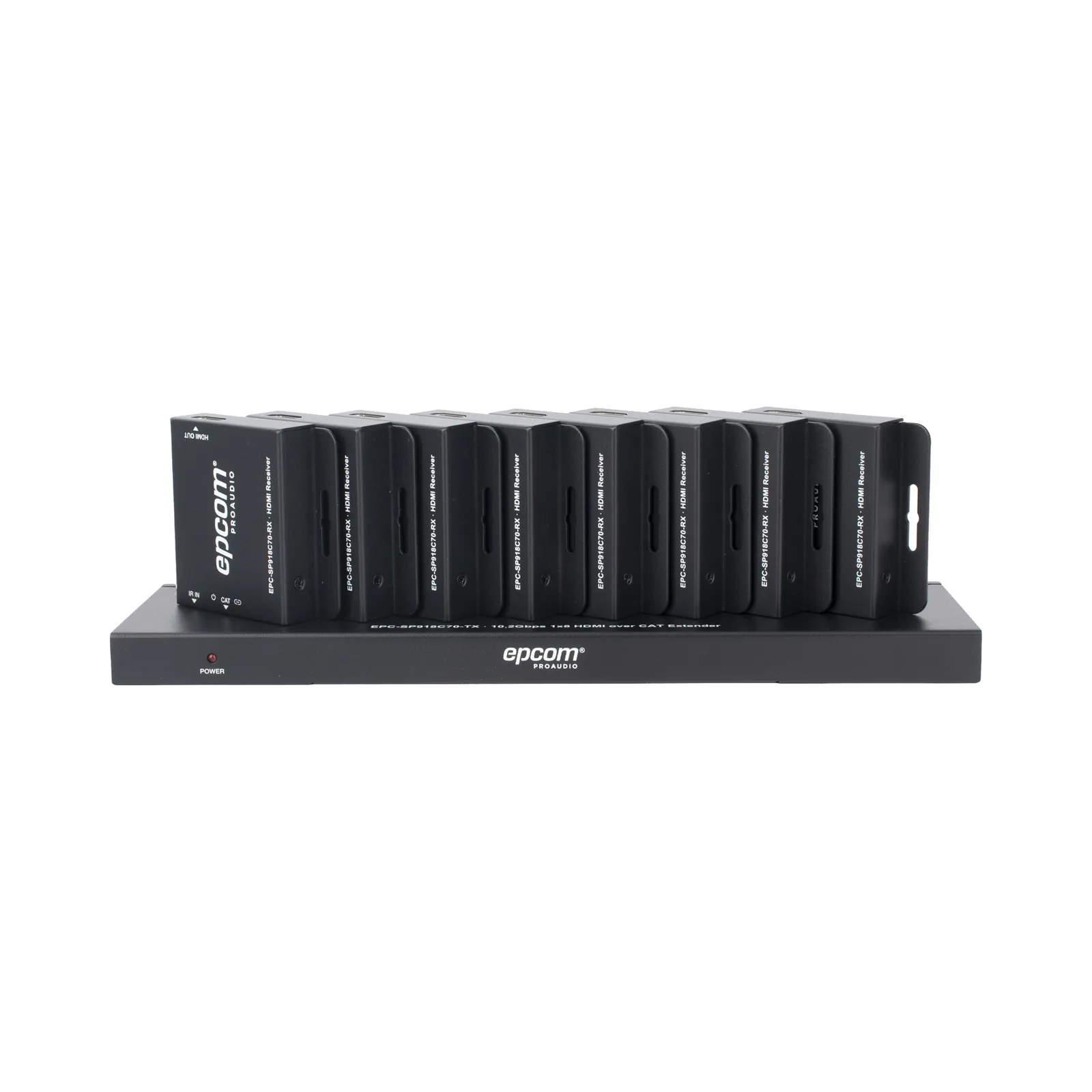 Splitter HDMI 1x8 | Extensor HDMI | 4K@30Hz 40m | 1080p@60Hz 70m | Función PoC | 4:4:4