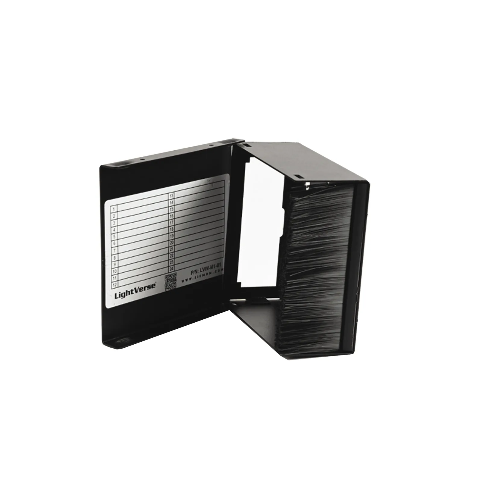 FIBER, ENCLOSURE, LIGHTVERSE, WALL MOUNT, FIXED ACCESS, 1 OPENING, BLACK