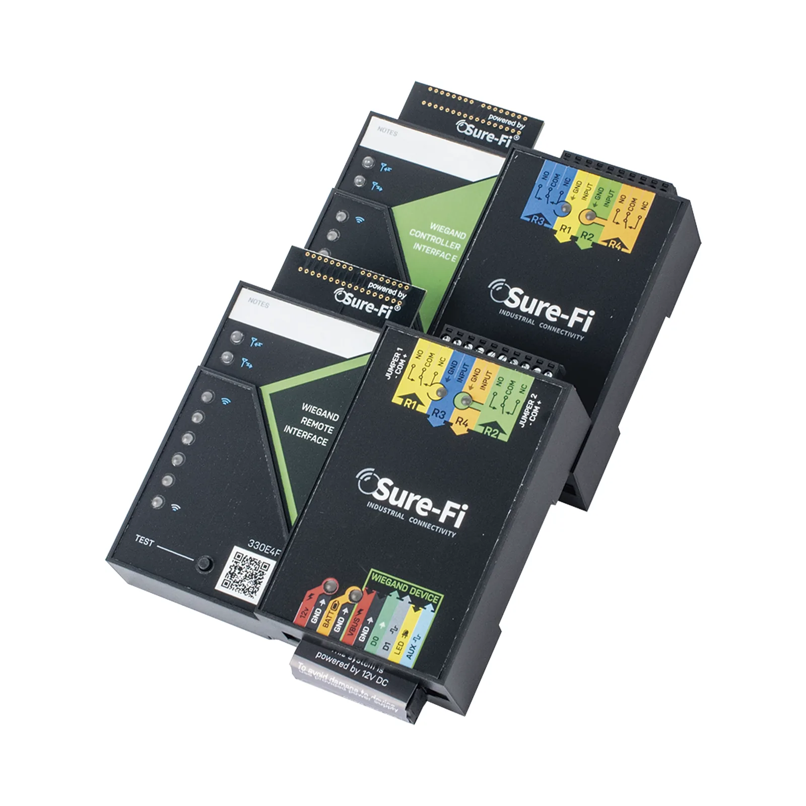 Convertidor de lectora para control de acceso (cableado a inalámbrico) / 1 Wiegand / 2 Relevadores / 2 Entradas / Atraviesa hasta 1.6 KM En Construcción o Material