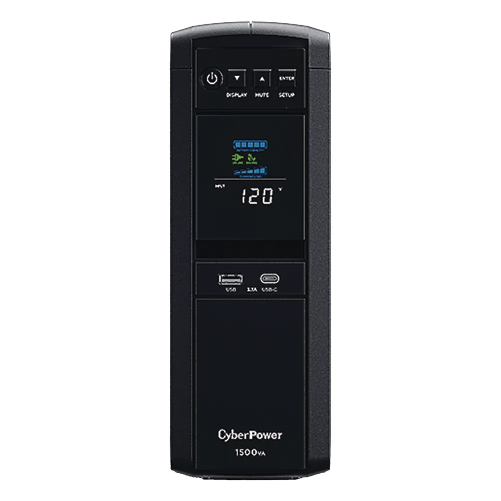 UPS de 1500 VA/900 W, Topología Línea Interactiva, Entrada 120 Vca NEMA 5-15P, Onda Senoidal Pura, Tipo Torre, Con 10 Tomas NEMA 5-15R