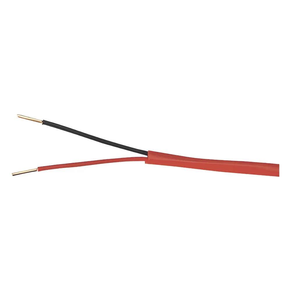 Alambre de Alarma contra Incendios - Bobina de 305 Metros (1000 Pies): 2 x 16 AWG, Rojo, Tipo FPLR, (UL) FT4, Ideal para Sistemas de Detección y Evacuación de Incendios