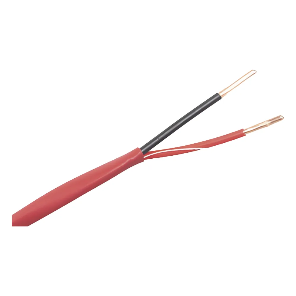 Alambre de Alarma contra Incendios - Bobina de 305 Metros (1000 Pies): 2 x 18 AWG, Rojo, Tipo FPLR, (UL) FT4, Ideal para Sistemas de Detección y Evacuación de Incendios