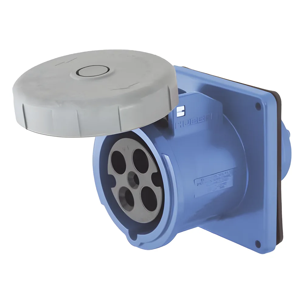Receptáculo Hembra Pin and Sleeve Trifásico / 60 A 250 VCA 3 Fases / 3 Polos 4 Hilos / Hermético / Grado Industrial.