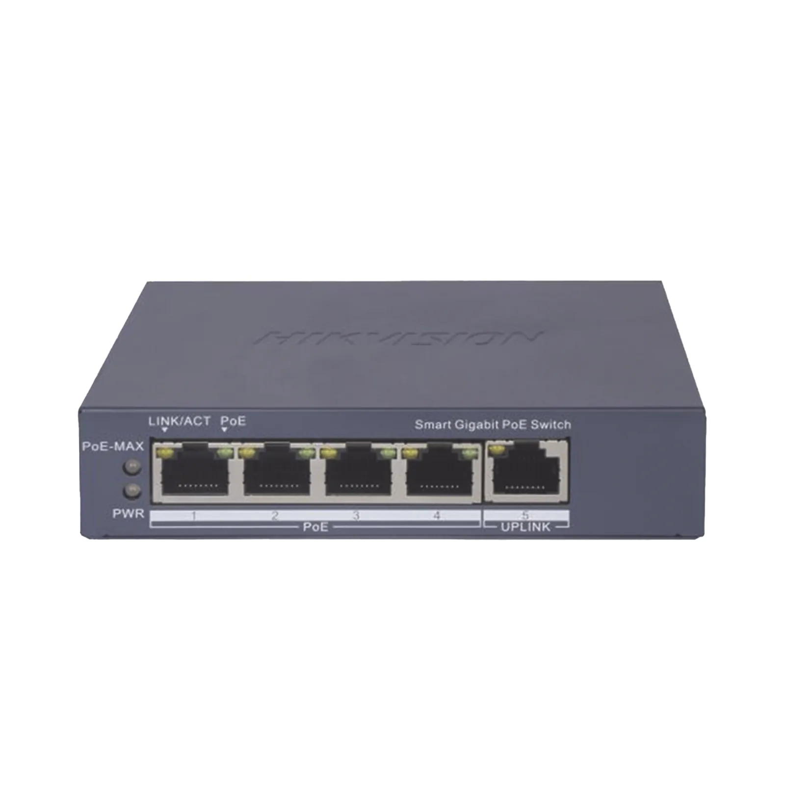 Switch Gigabit PoE+ / Administrable / 4 Puertos 1000 Mbps PoE+ / 1 Puerto 1000 Mbps Uplink / Configuración Nube Hik-PartnerPro / Modo Extendido hasta 300 Metros / 60 Watts