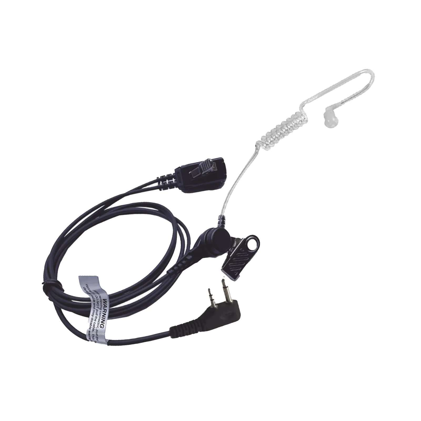 Micrófono - audífono de tubo acústico transparente de grado médico con conector de dos pines para ICOM