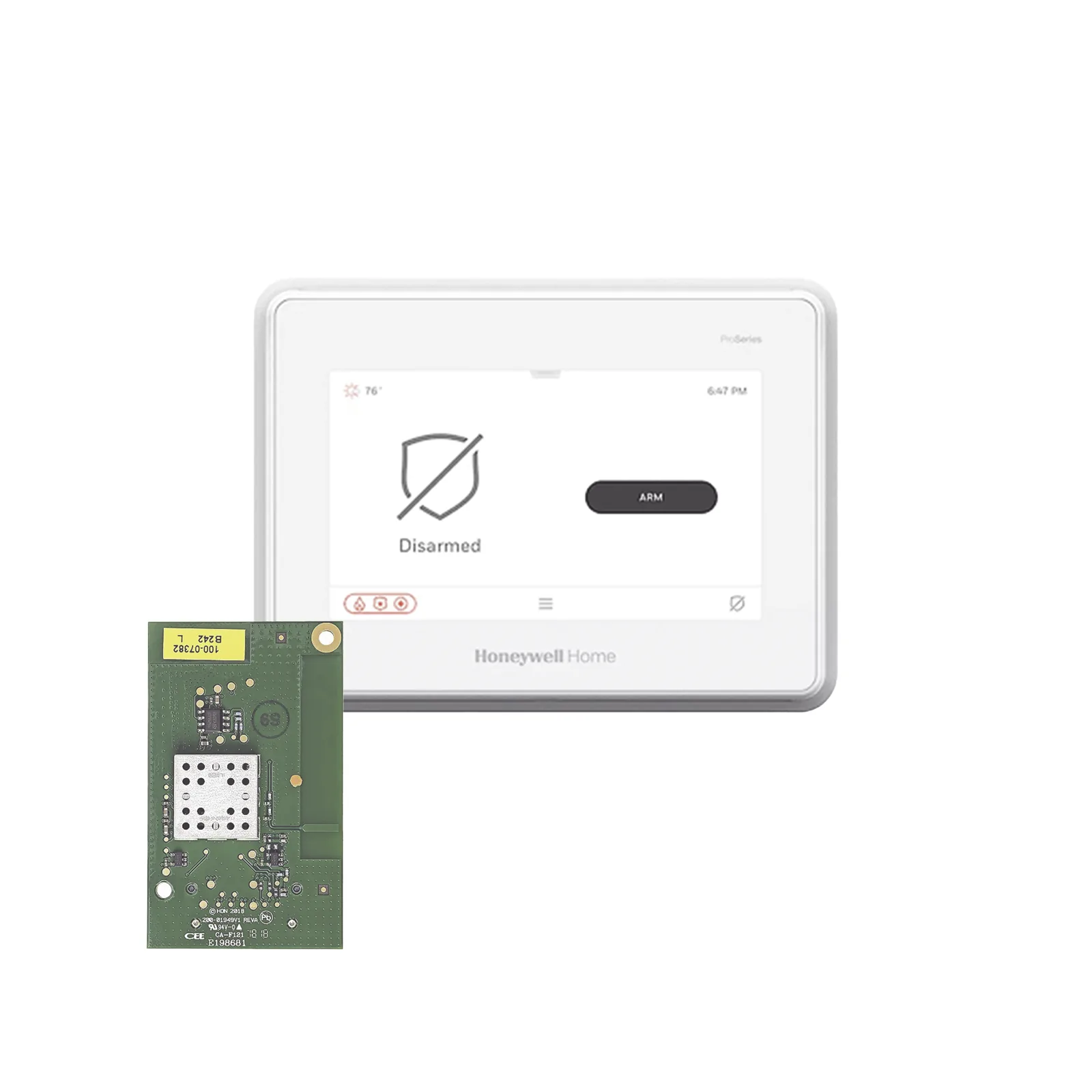 Panel de alarma inteligente con pantalla táctil de 7 pulgadas, comunicador Wi-Fi integrado y compatibilidad con sensores inalámbricos de múltiples marcas