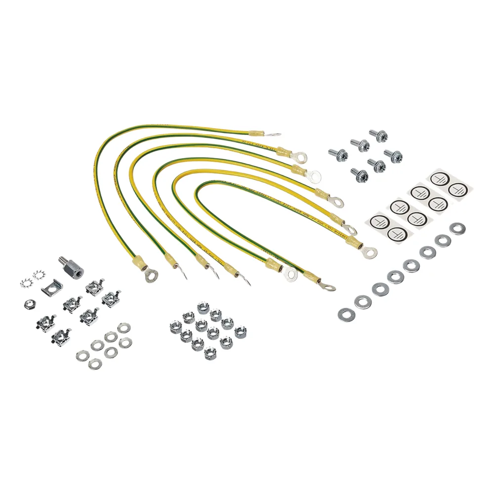 Kit de Accesorios de Tierra Física, Para Gabinetes ProLine, Incluye 6 Cables 12 AWG de 411 mm de Largo Con Terminaciones de Anillo y Accesorios de Montaje M6