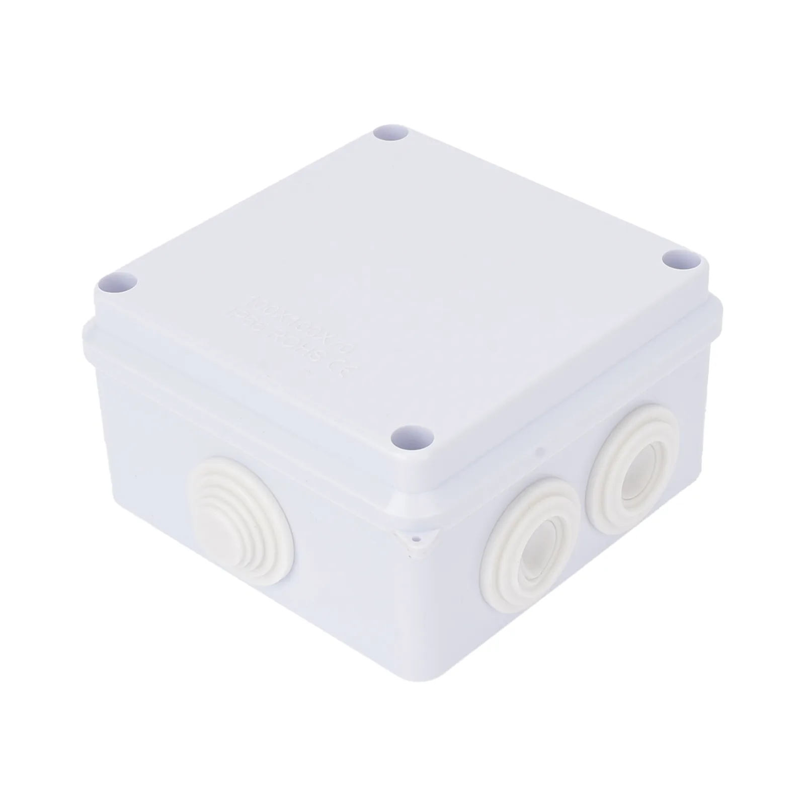 Caja de Conexiones Impermeable IP65, 7 Entradas, Dimensiones 100 x 100 x 70 mm, para Instalaciones Industriales, Comerciales y Residenciales, Incluye Tornillería para su Instalación