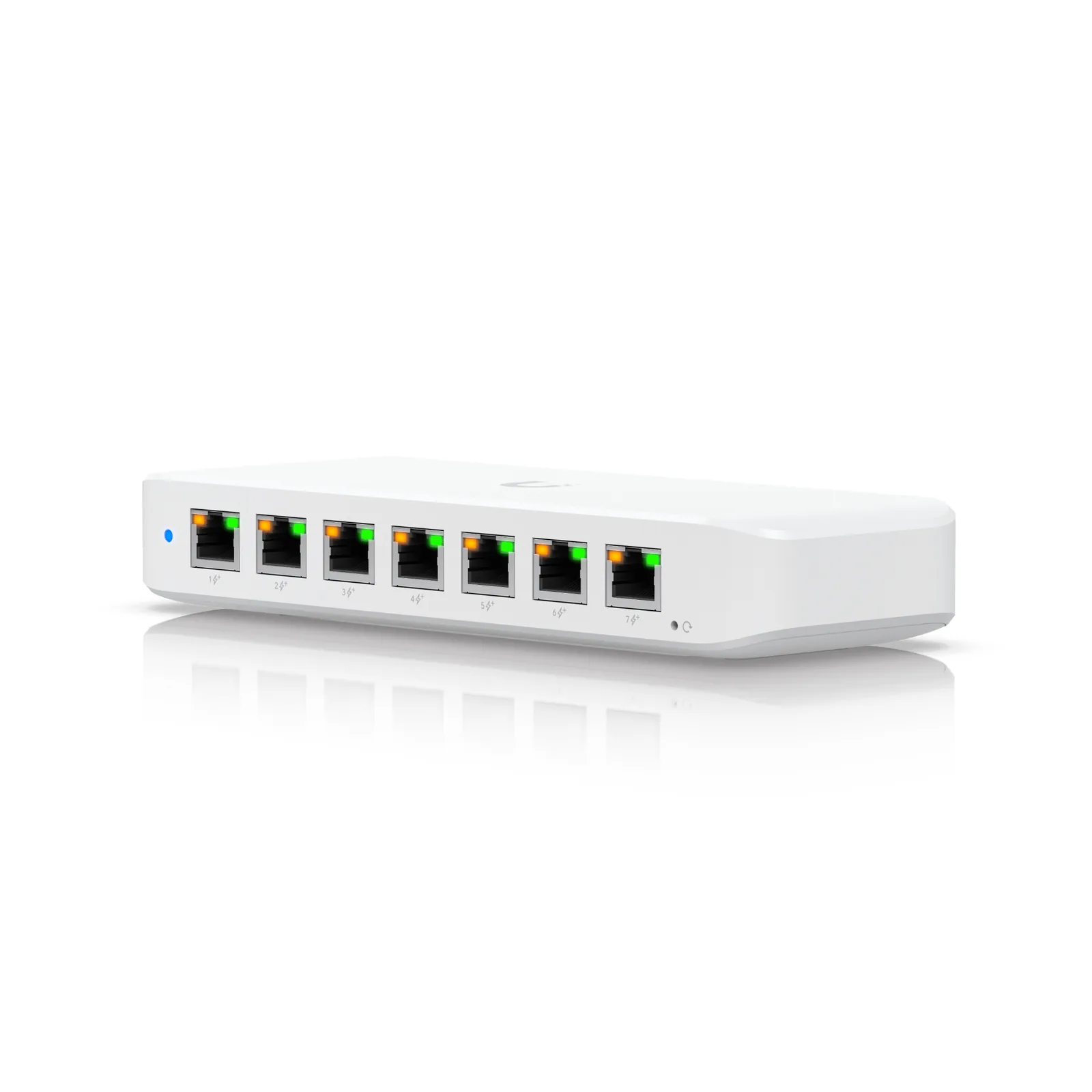 USW Ultra Switch de 8 Puertos GbE (7 Puertos PoE+ y 1 Puerto Entrada PoE++) con Opciones de Montaje Versátiles