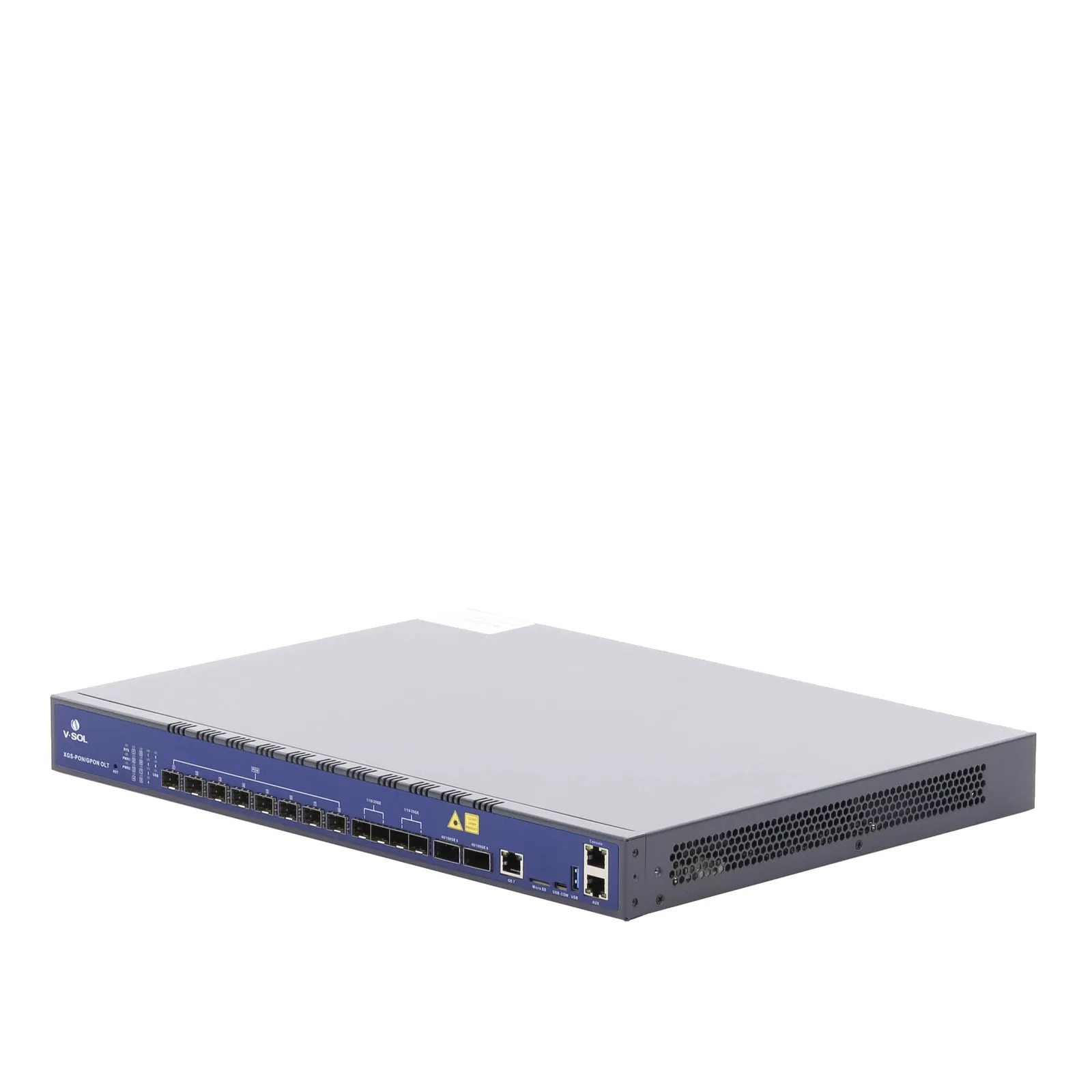 OLT Combo de 8 Puertos XGSPON/GPON / 7 Puertos Uplink (1 Puerto RJ45 + 4 Puertos SFP28 + 2 Puertos QSFP28) / Hasta 2,048 ONUs