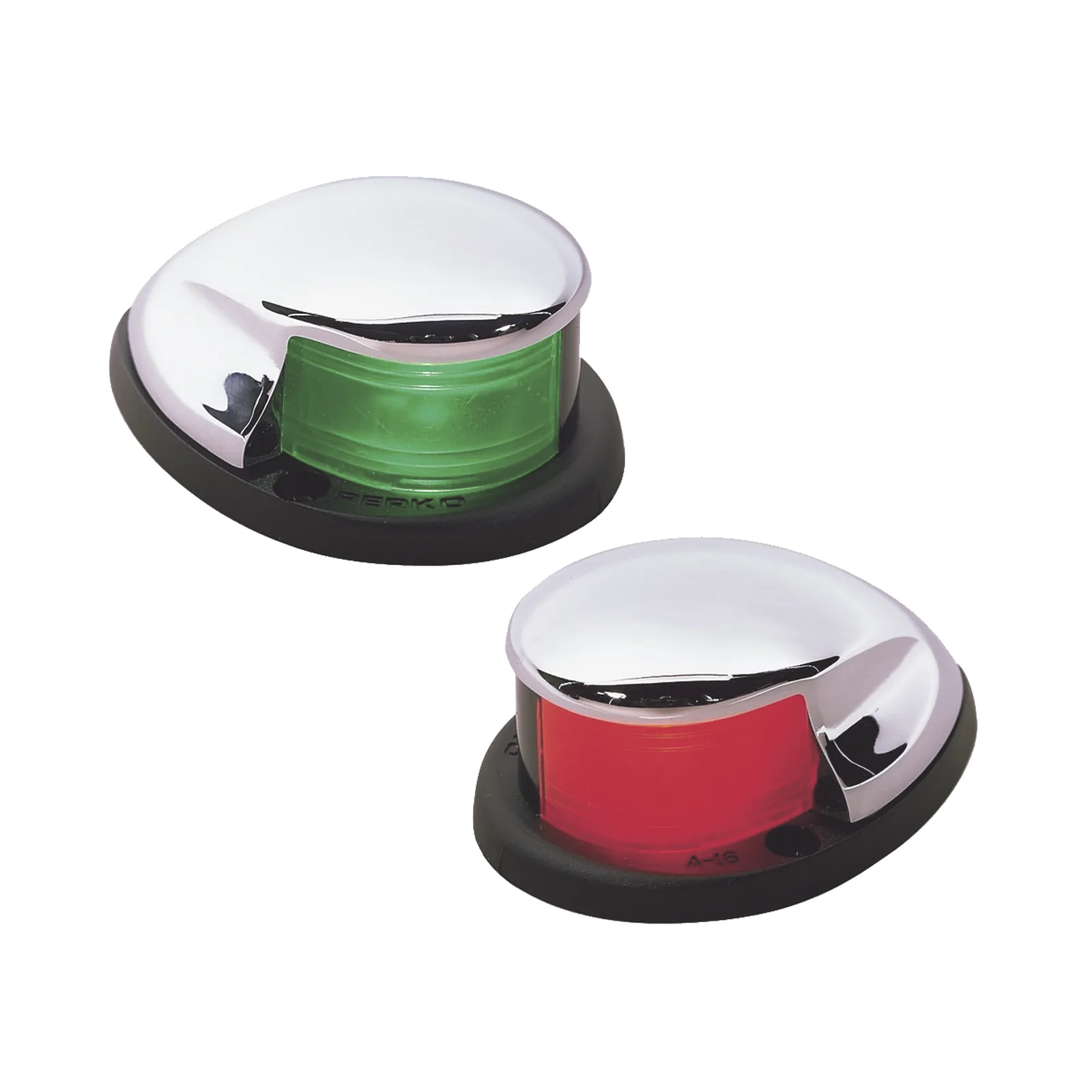 Set de Luces Laterales de Montaje Horizontal con Carcasa Cromada para Embarcaciones a Motor de Menos de 20 Metros