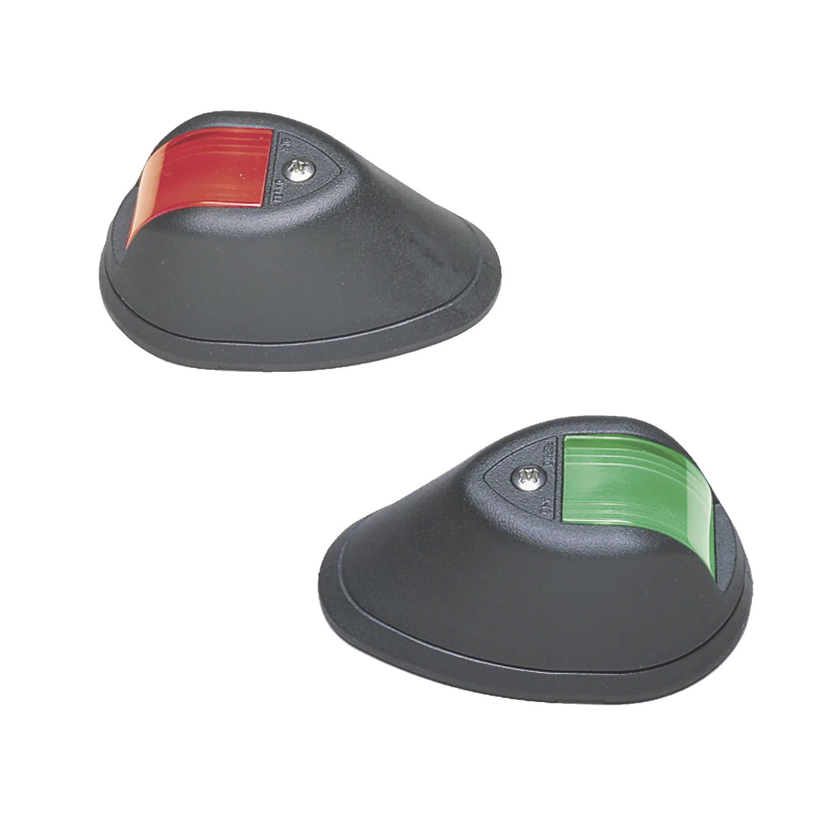 Set de Luces de Navegación Verticales Rojo / Verde con Carcasa en Color Negro para Embarcaciones a Motor de Menos de 20 Metros