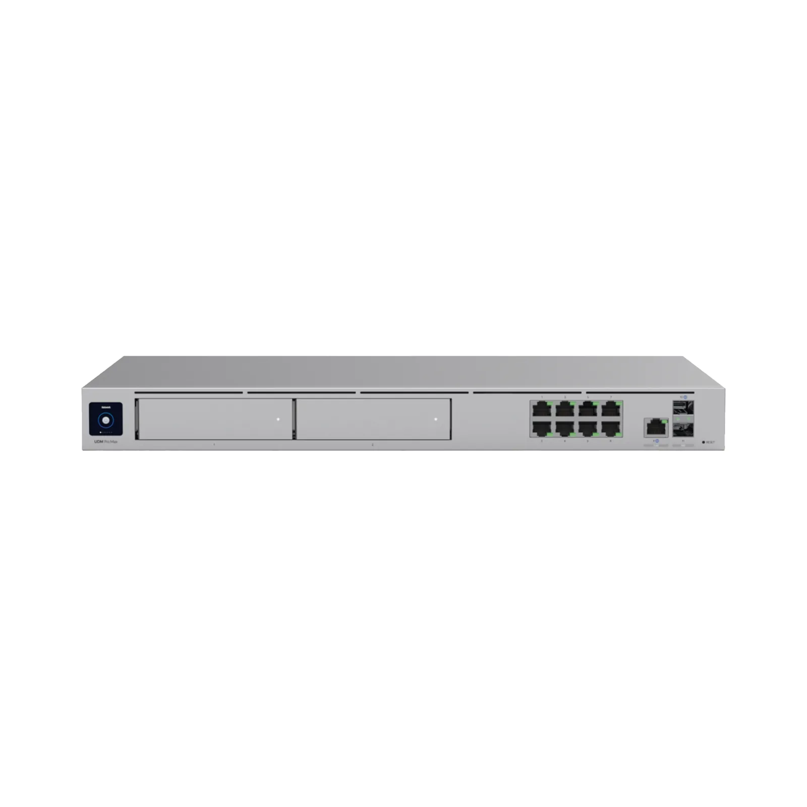 UniFi Dream Machine Pro Max – Cloud Gateway Empresarial con Soporte para 150 Dispositivos y 2000 Clientes, 5 Gbps de Ruteo con IDS/IPS, 2 Bahías para HDD 3.5”, SSD Interno de 128 GB, Failover, Balanceo de Carga y VPN/SD-WAN