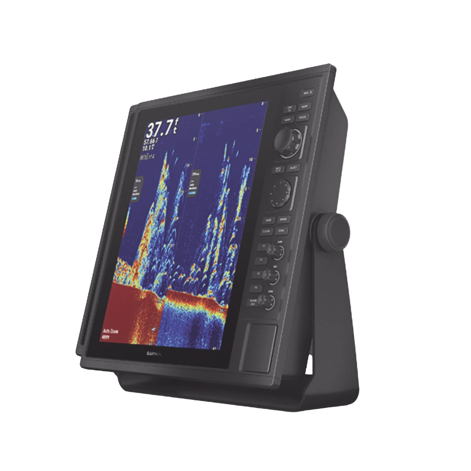 Pantalla Náutica GPSMAP 15" / Resolución XGA 1024x768 / Dual-Frequency Sonar 50/200 kHz / CHIRP Sonar Built-in / ClearVü y SideVü / Compatible con NMEA 2000 y 0183 / 2 Ranuras SD / IP26/IP27