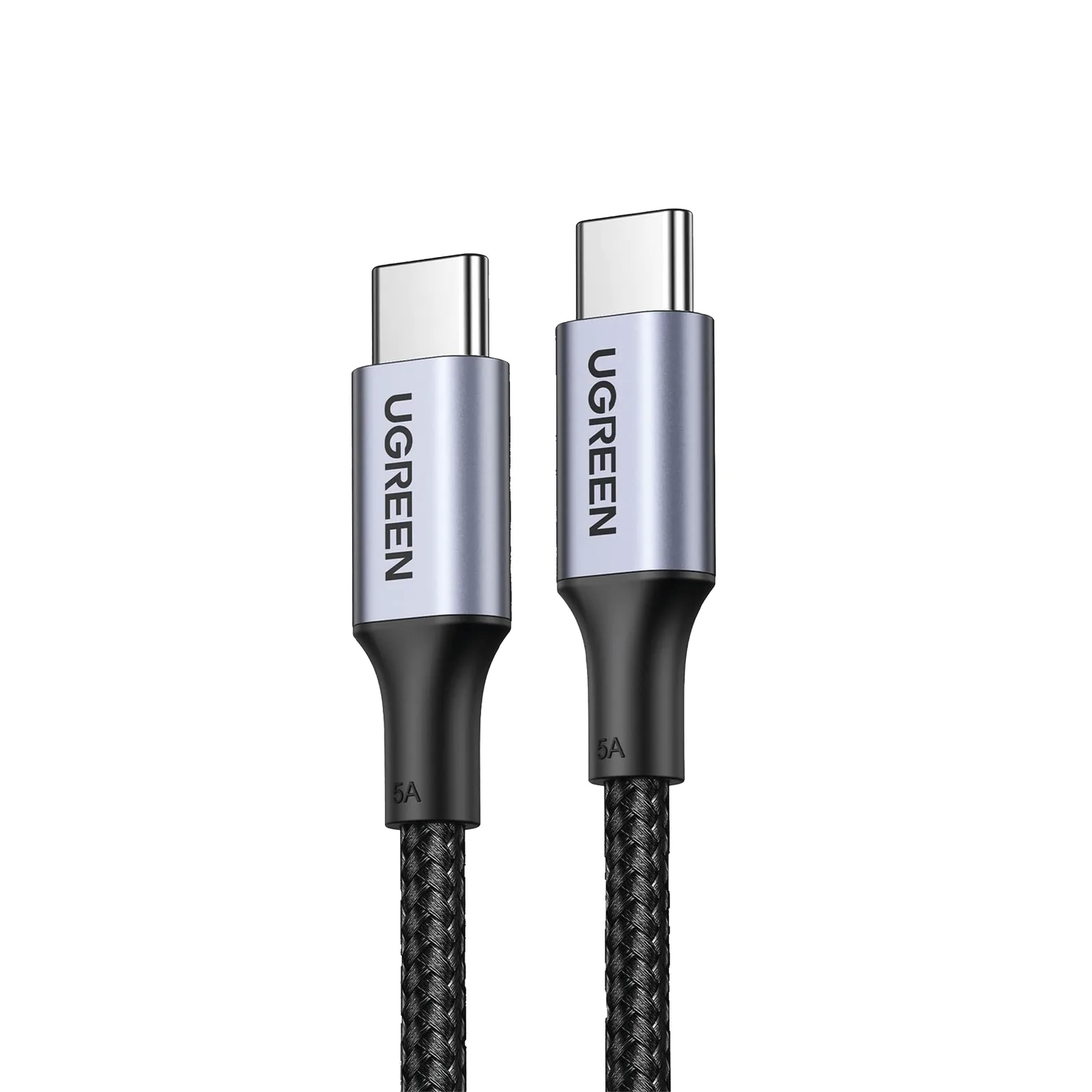 Cable USB-C a USB-C | 2 Metros | Carga Rápida de hasta 100W | Transferencia de datos 480 Mbps | PD3.0 | QC4.0/3.0/2.0 | FPC | AFC | Protección Integrada| Caja de Aluminio | Nylon Trenzado | Amplia Compatibilidad | Color Negro.