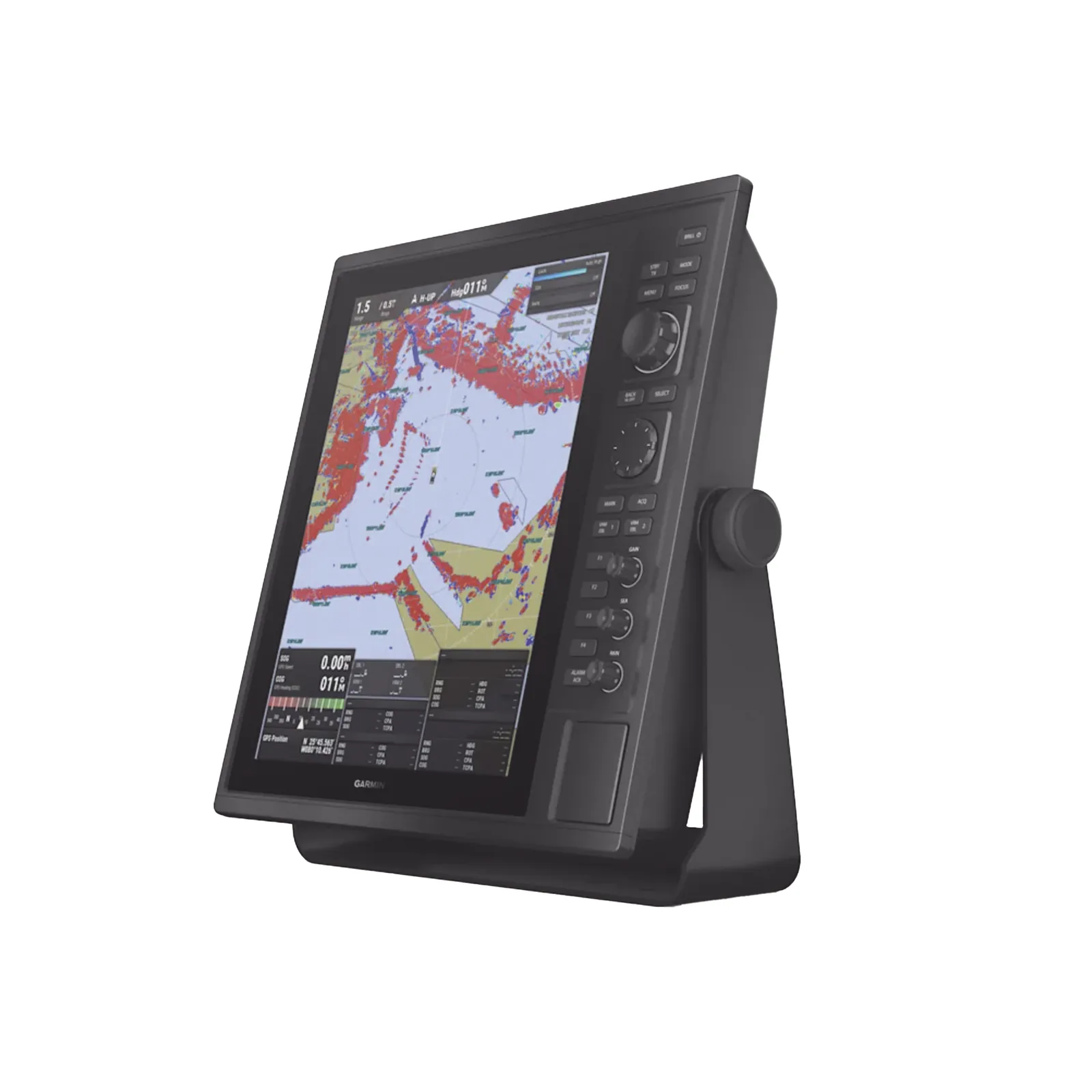 Pantalla CR 1522 / Resolución 1024 x 768 XGA / GPS/GLONASS/GALILEO/BEIDOU/QZSS/GAGAN / 2 Ranuras SD / IP26 & IP27 / NMEA 2000 y 0183 Compatible / 10-36 VDC