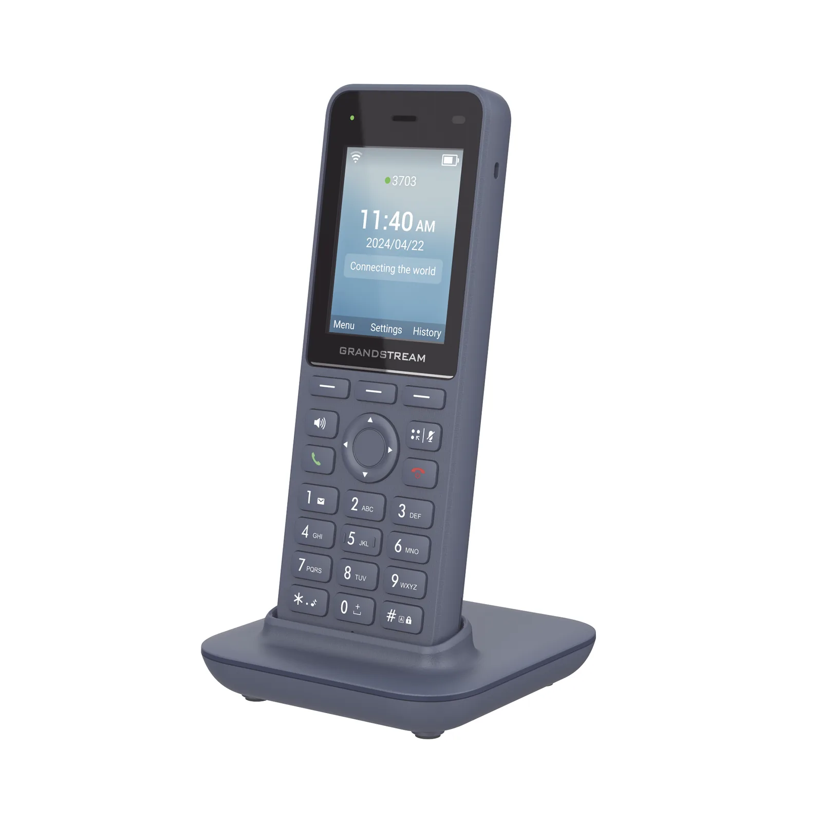 Teléfono IP inalámbrico Wi-Fi, Portátil, 3 cuentas SIP, 3 líneas, Voz HD, Bluetooth integrado, Puerto USB tipo C