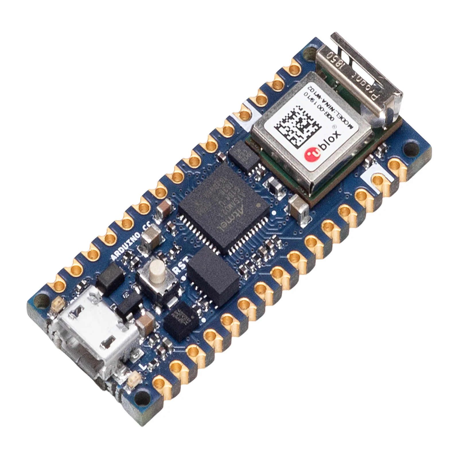 Placa de Desarrollo IoT / Arduino Nano 33 IoT / Cortex-M0+ SAMD21 / Wi-Fi + Bluetooth / Chip Criptográfico ATECC608A / IMU 6 Ejes / Compatible Arduino IDE