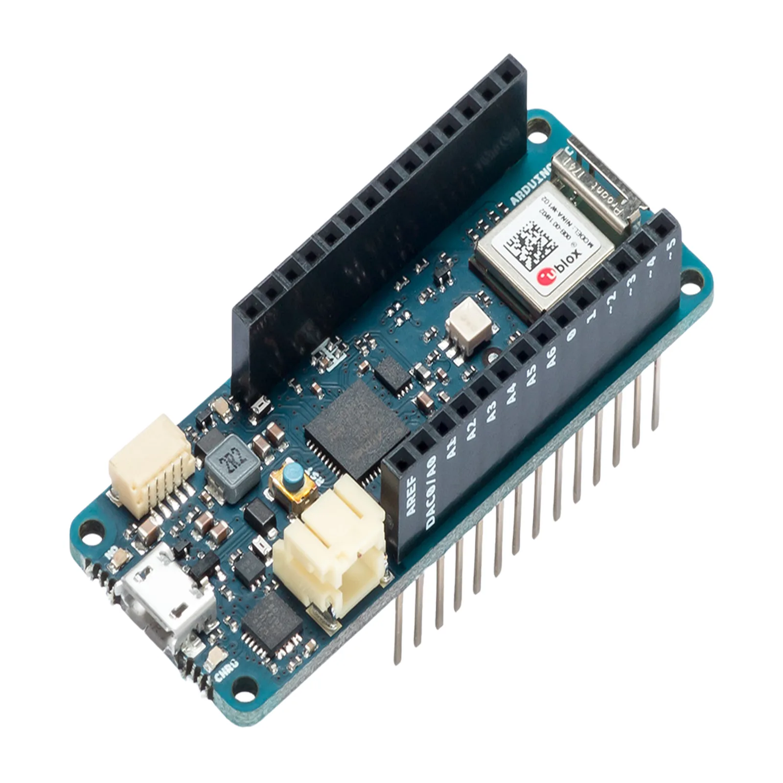 Placa de Desarrollo IoT / Arduino MKR WiFi 1010 / Procesador SAMD21 Cortex-M0+ 48 MHz / Módulo WiFi Nina W102 ESP32 / Bluetooth 5.0 BLE / Chip Criptográfico ATECC508 / Compatibilidad Arduino Cloud