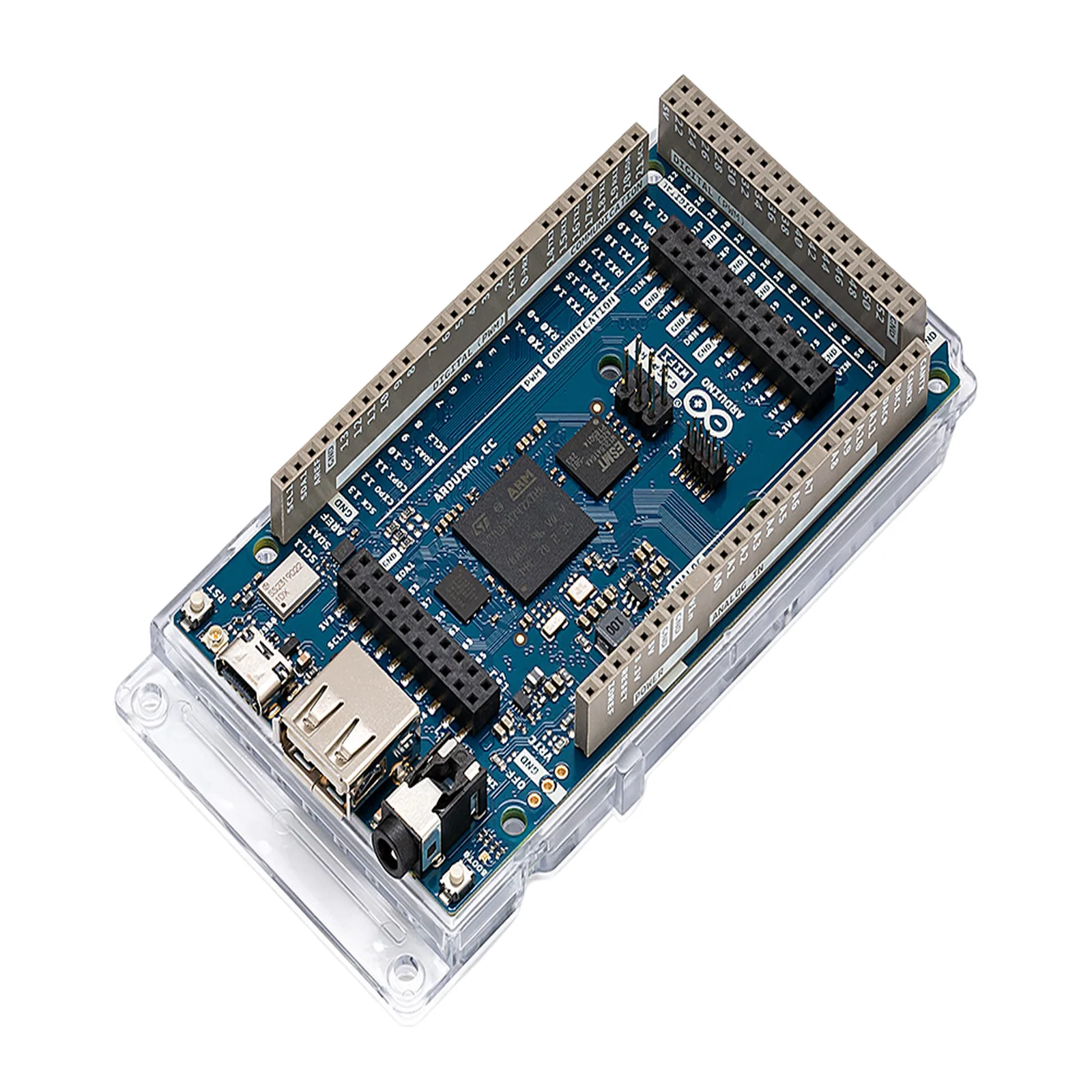 Placa de Desarrollo Arduino® GIGA R1 WiFi / Microcontrolador STM32H747 Dual-Core / 76 I/O Digitales / 14 Entradas Analógicas / Wi-Fi® y Bluetooth® Integrados / 16 MB Flash + 8 MB SDRAM / Compatibilidad Mega 2560