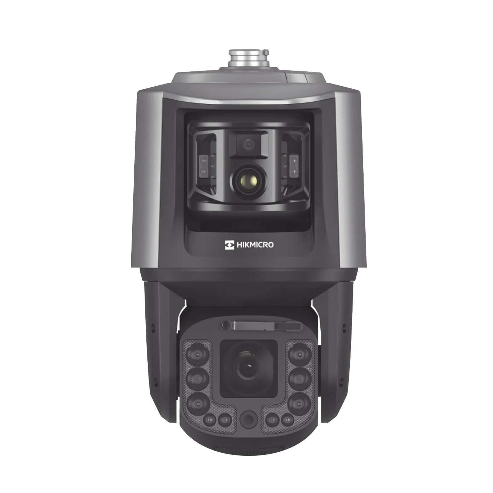 [TandemVu] PTZ IP Bi-Espectral / Térmica (384 X 288 / 25 mm) + Óptica PTZ (4 MP / 40X Zoom) + Óptica Fija (4 MP / 12.4 mm) / Alerta Visual y Audible / Protección Perimetral / 36 VCD / 24 VCA / PoE++ / IP67