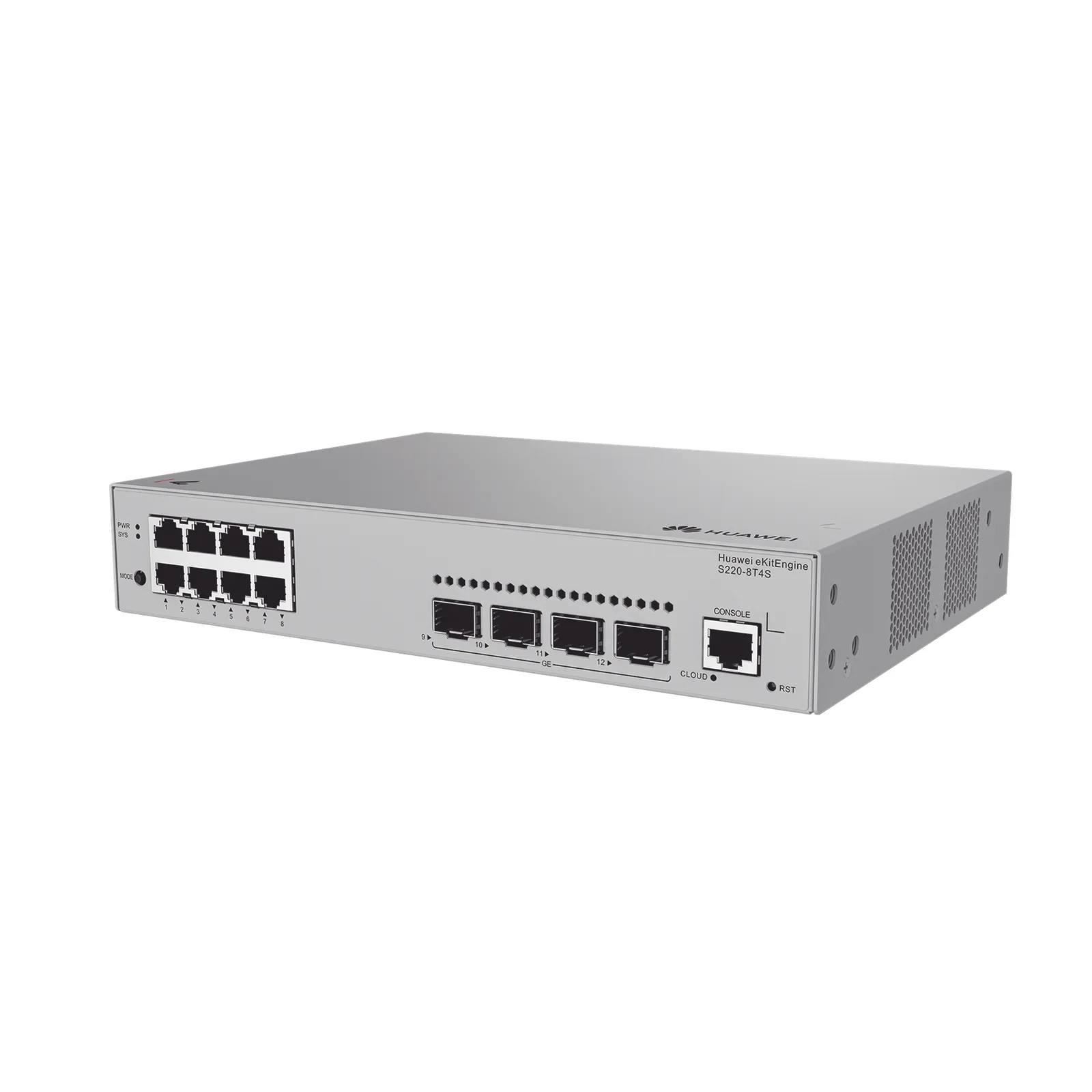 Switch de Acceso eKit Administrable Capa 2 / 8 Puertos Gigabit / 4 Puertos SFP / 1 Puerto de Consola / Gestión Gratuita desde la Nube / Libre de Licenciamiento