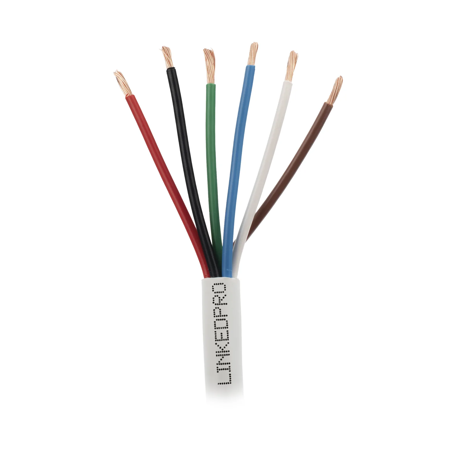 Bobina de 305 m (1000 ft) / Cable para Alarma 6x18 AWG / CMR / Blanco