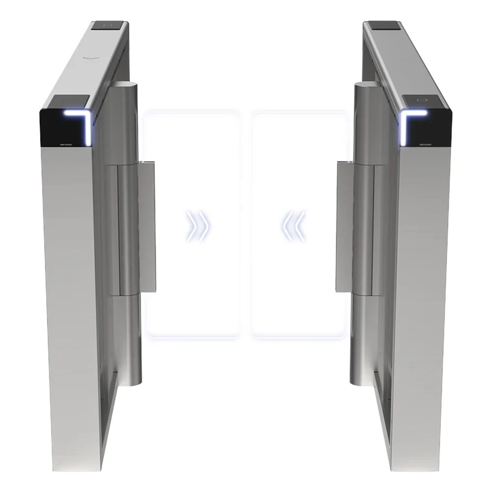 Torniquete Swing PREMIUM / Iluminación LED / 12,000,000 Ciclos MCBF / Incluye Lectores de Tarjeta y Panel de Acceso / 14 Pares de IR / Carril de 90 cms / Compatible con Reconocimiento Facial / Incluye Izquierdo y Derecho