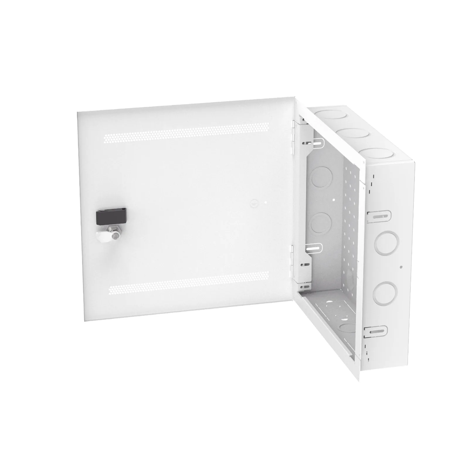 Gabinete Multipropósito de Montaje en Pared, de 14 in de Altura, Con Puerta Reversible, Fabricado en Acero, Color Blanco
