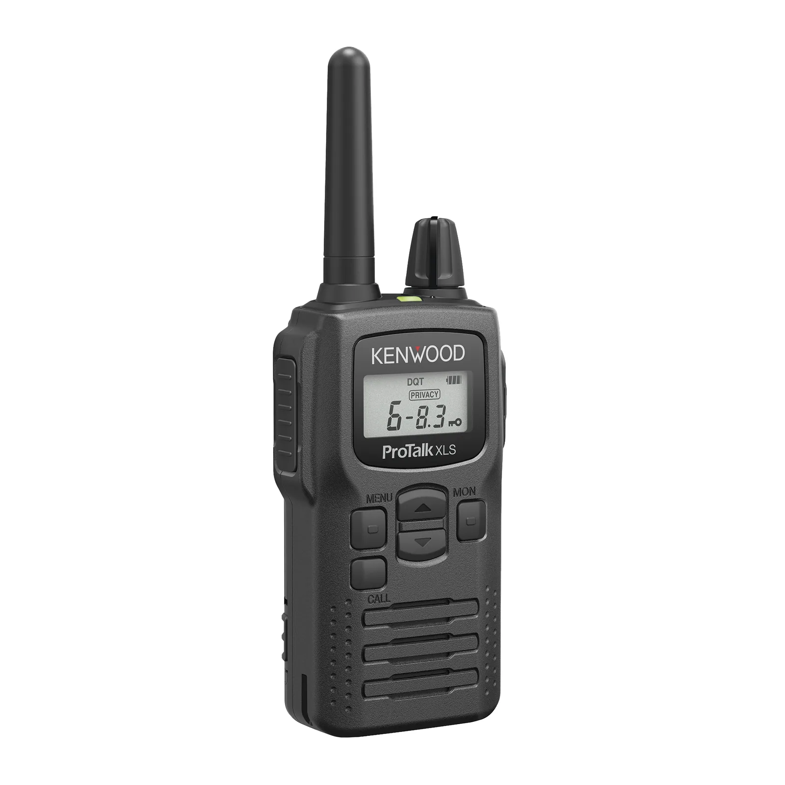 Radio portátil UHF 450-470 MHz, 2 W, 16 canales, Resistente a Golpes MIL-STD-810, manos libres VOX. Incluye antena, batería, cargador y clip