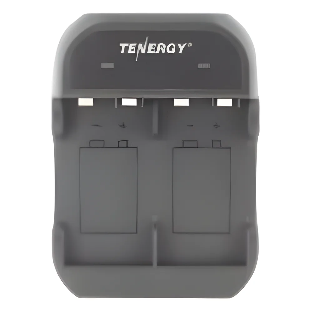 Cargador Rápido 2 Bahías / Baterías Ni-MH 9V / Cable USB Incluido / Adaptador de Corriente NO Incluido / Color Negro