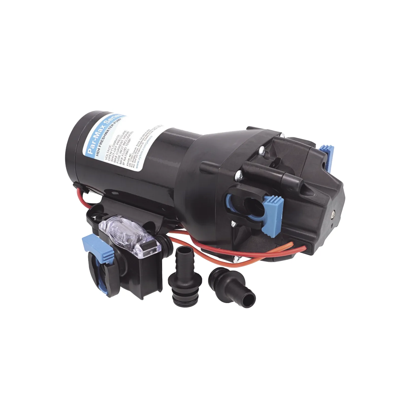 Bomba controlada por presión Par Max HD 4' a 12 Vca, alta presión 40 psi 15 lpm / 4 gpm