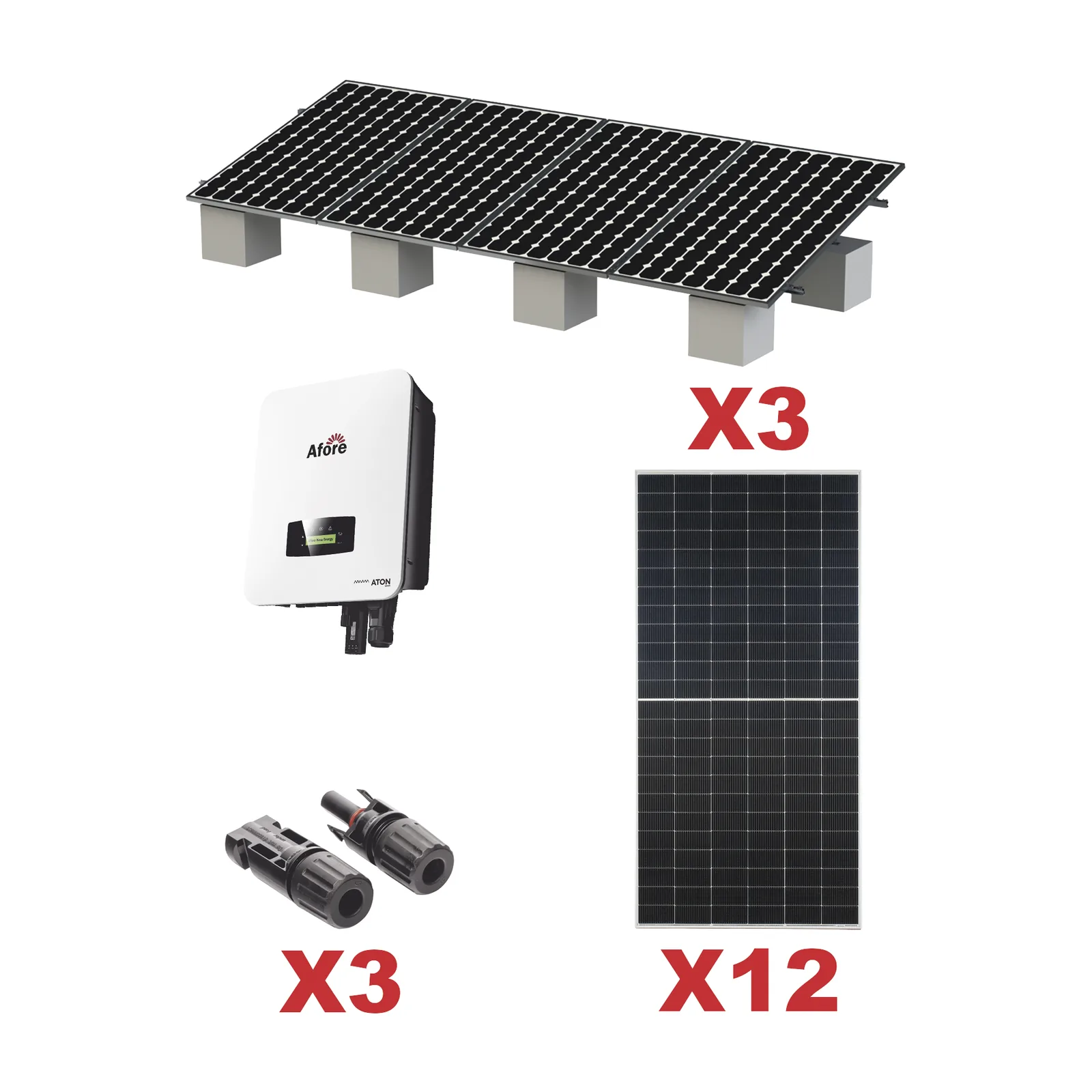 Kit Solar Interconexion / 7kW 220Vca / Inversor AFORE / Montaje Incluido