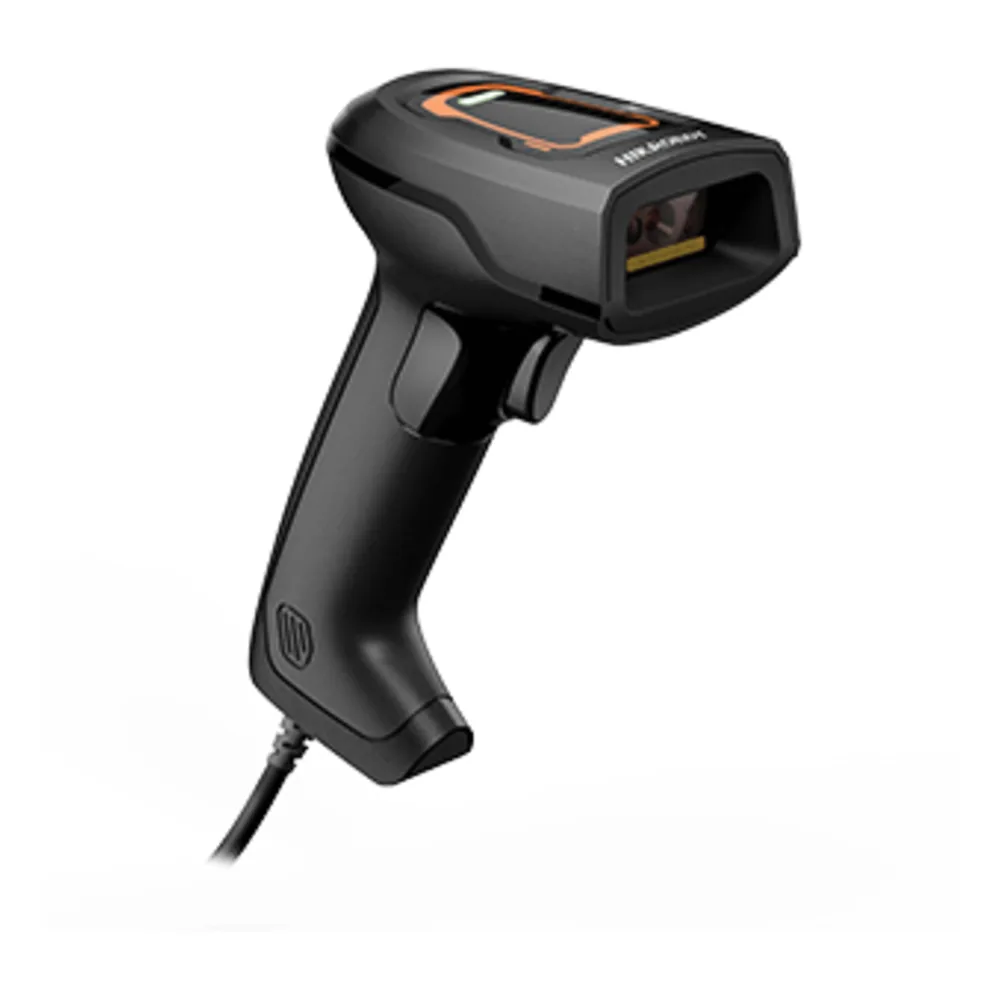 Lector de códigos de barras manual cableado 1D y 2D con USB 2.0, algoritmo inteligente y protección IP42