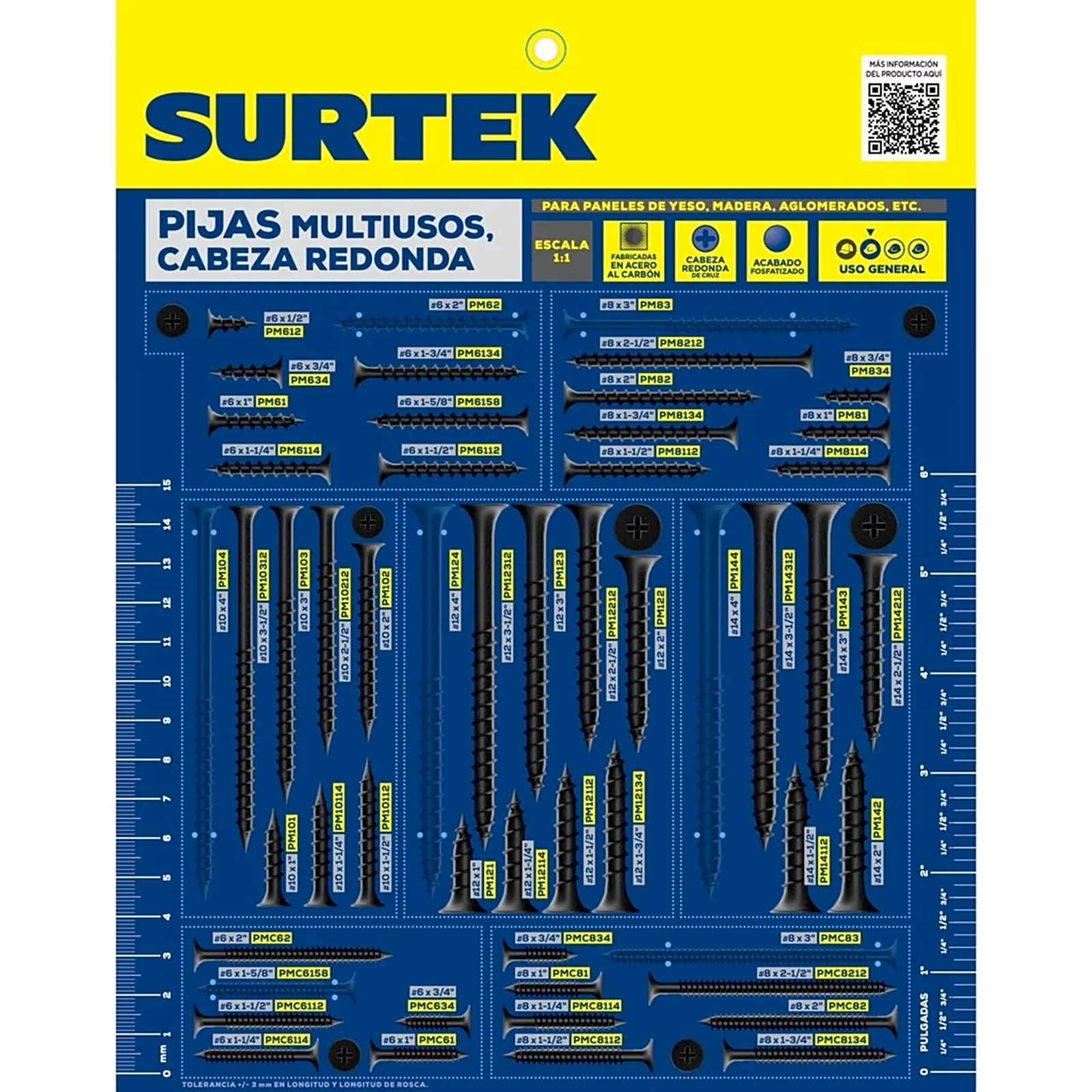 Muestrario de Pija Multiusos Surtek