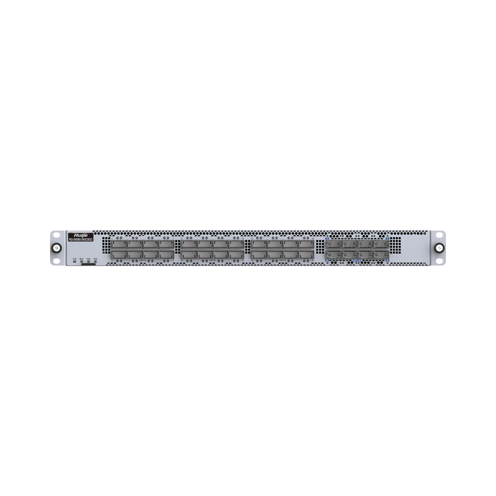 Switch Data Center 200GE / 24 Puertos QSFP56 200G + 8 QSFP-DD 400G / 16.0 Tbps 5350 Mpps / RDMA RoCEv2 PFC ECN Lossless Ethernet / Capa 3 Spine-Leaf VXLAN EVPN / BGP OSPF MLAG / 1 RU Fuentes 1+1 Hot-Swap