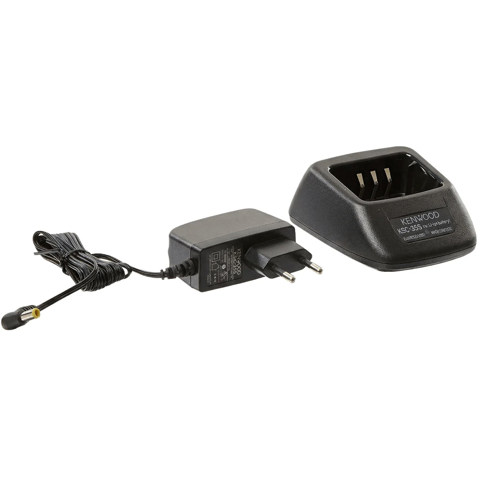 Cargador de escritorio con clavija europea para baterías KNB-45, KNB-63, KNB-65, KNB-69